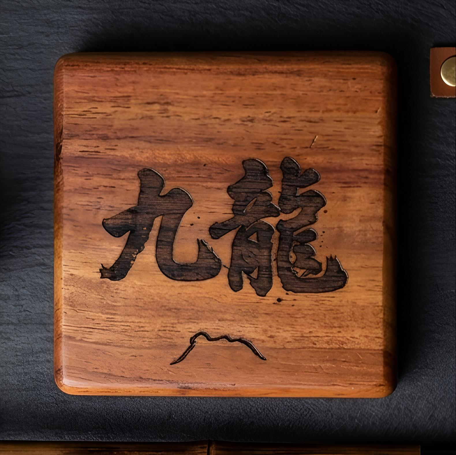 Hongkonger 原木雕刻銘塊 / 杯墊