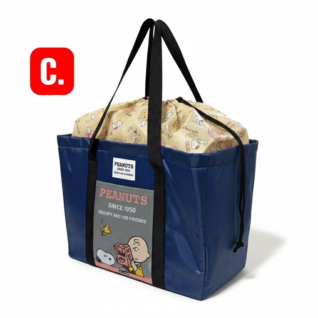 🆕【⭐訂購⭐】🇯🇵日本直送 🌀#Snoopy 保冷保溫購物籃（附底板）［3款選］🌀[ELCD-0178][260430]