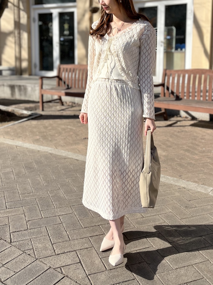 The Lacie Cardigan Set (Ivory)