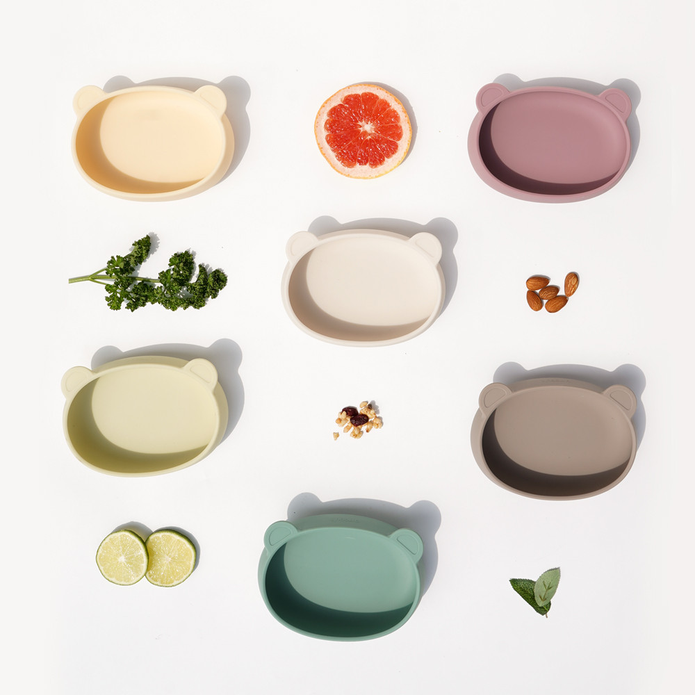 MODU'I 鉑金矽膠小熊餐盤 ( 連蓋 )