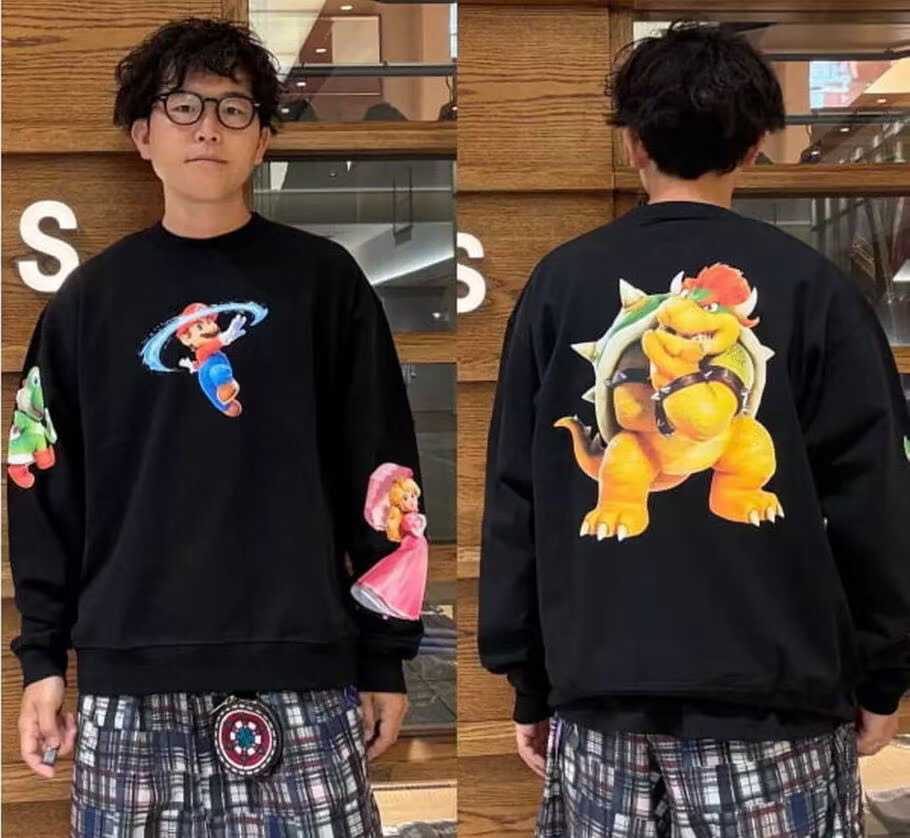預訂 SUPER MARIO × BEAMS圓領毛圈衛衣 [貨號26A837]