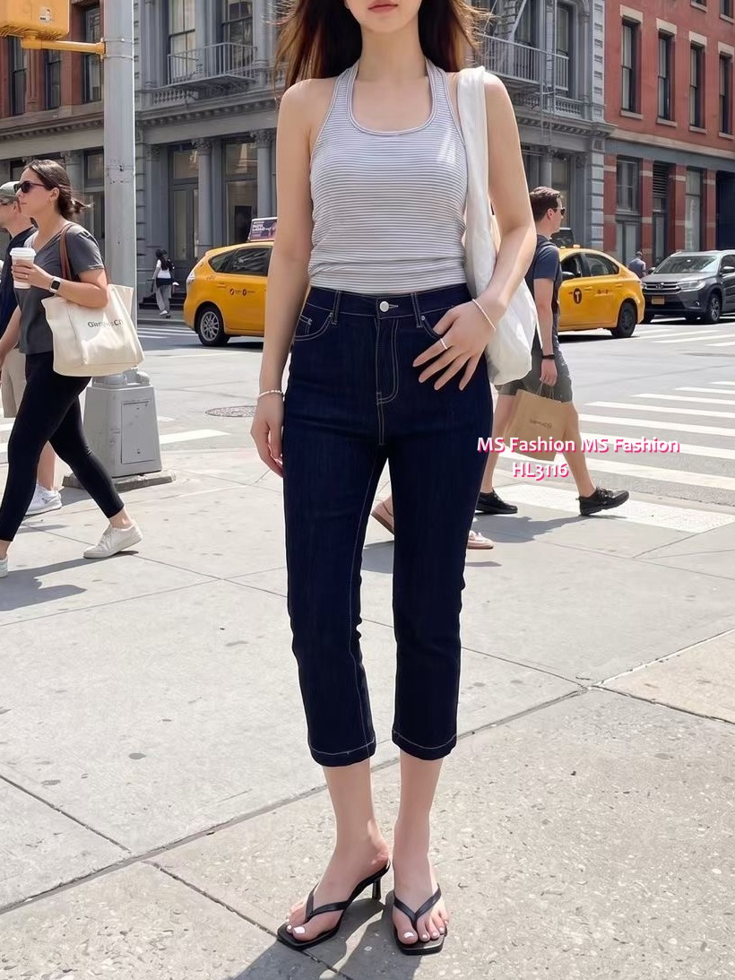 HL3116 韓國👖Howluk8分闊筒牛