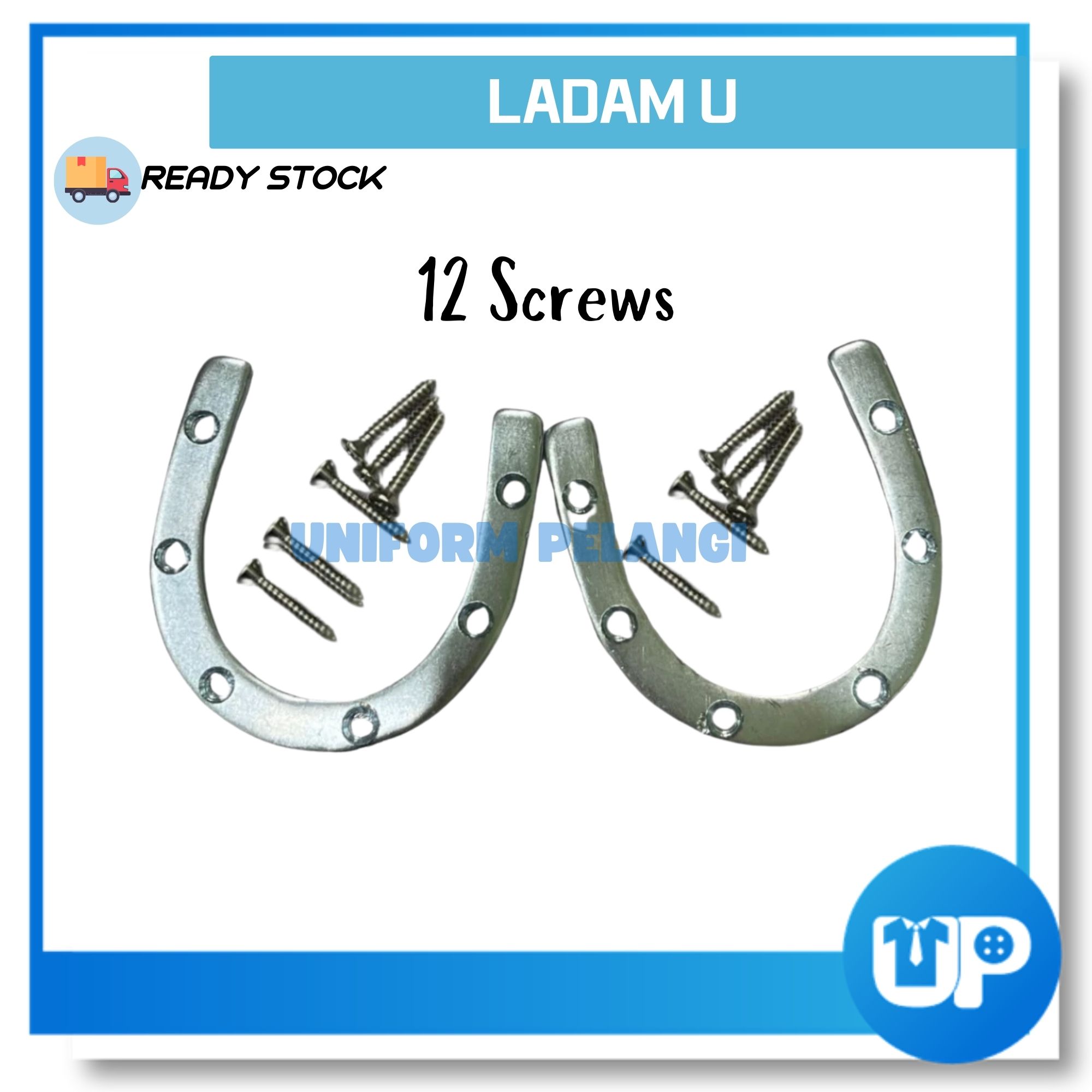 Kasut Ladam Horse Shoe U Shape Ladam Besi Kasut Boot untuk Kawad Ladam Depan Kasut Potong Ladam U