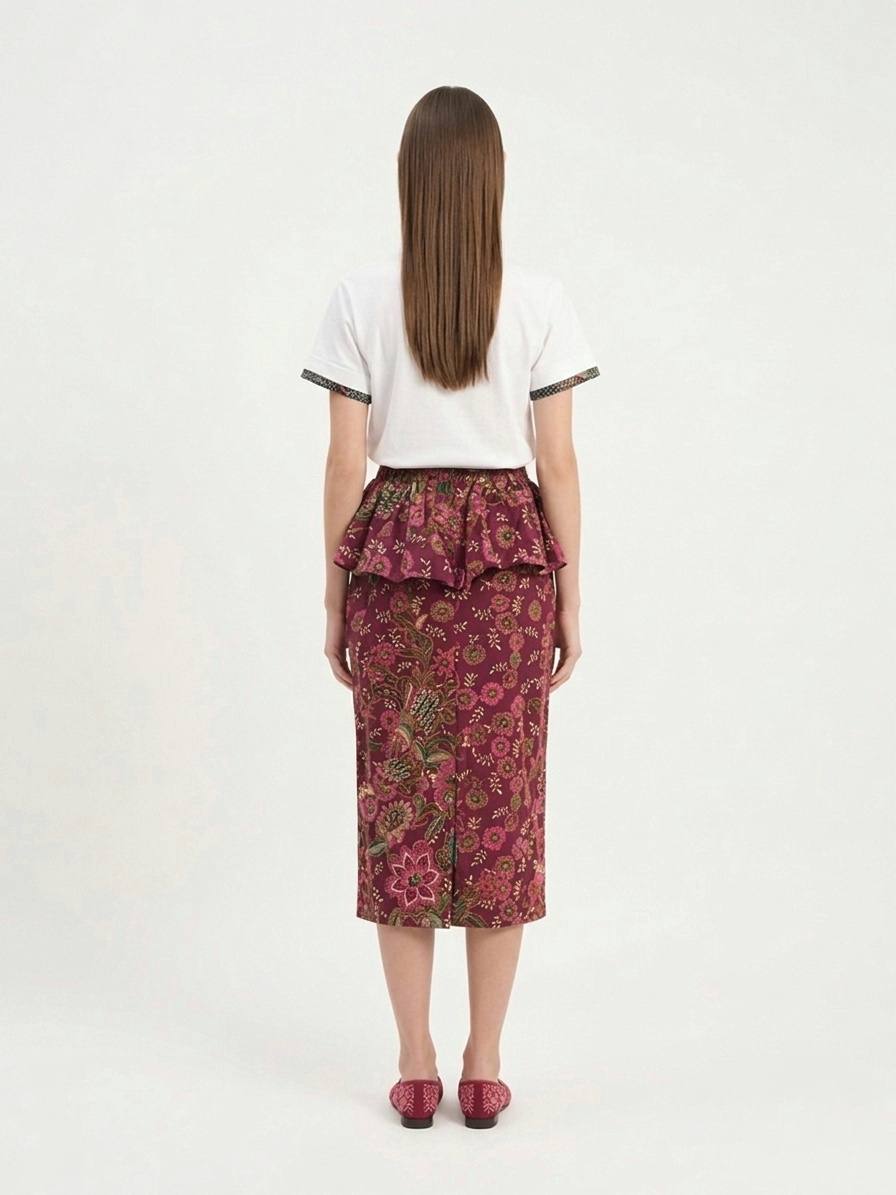 T8066 - Melur Peplum Batik Skirt