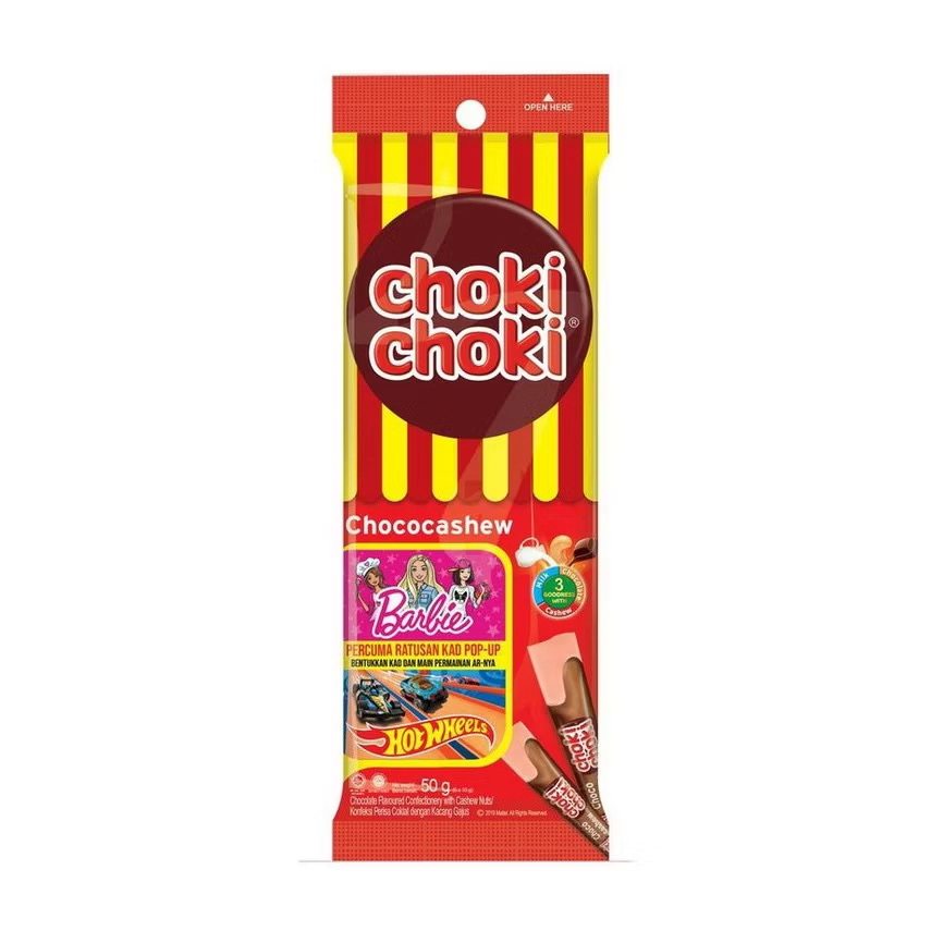 1pkt = 5pcs Choki Choki [Chocolate Paste / Chkococashew / Chocomilk] x 10g