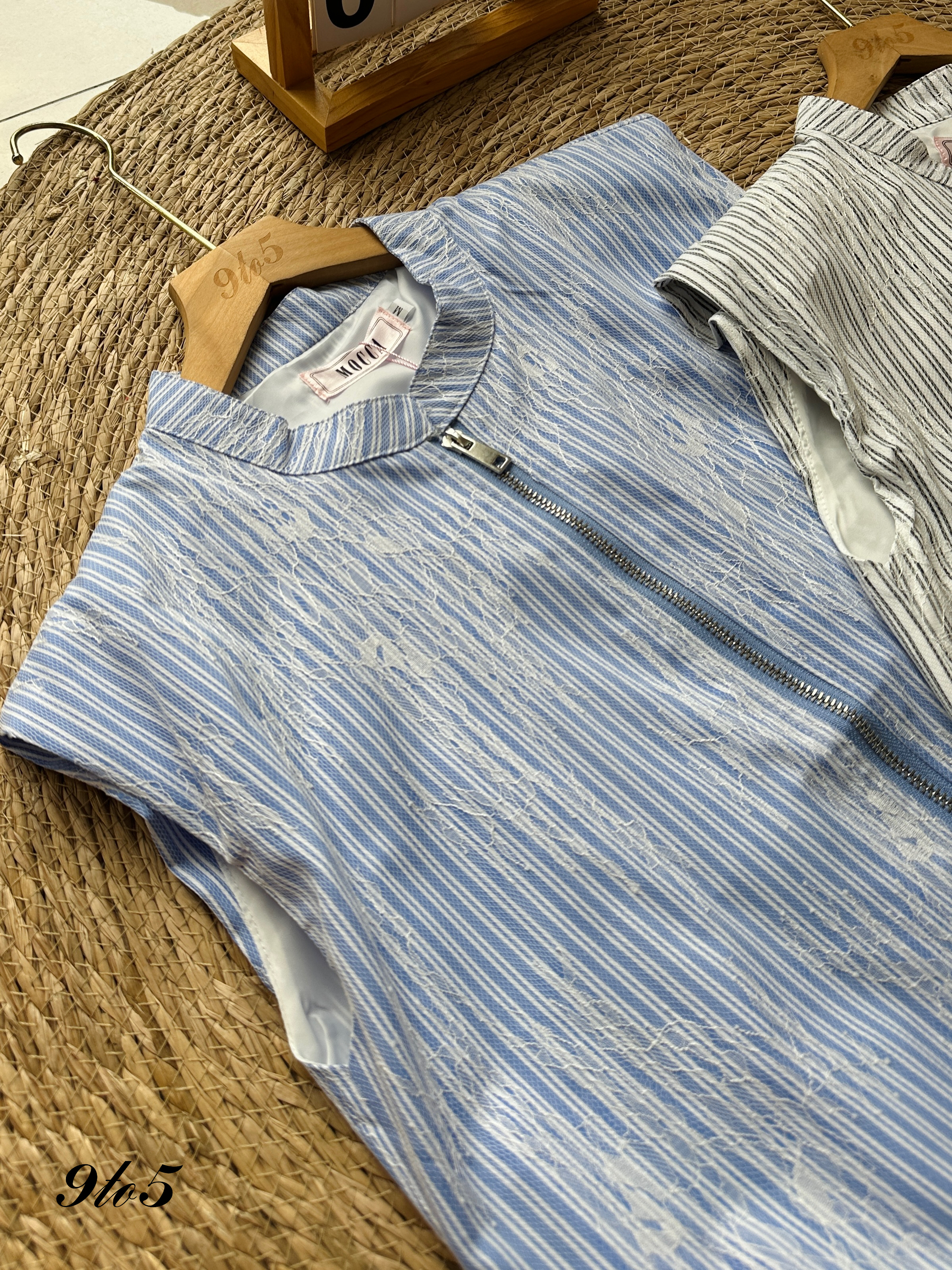 T3957 Cape Sleeve Stripe Top - 3 Colors