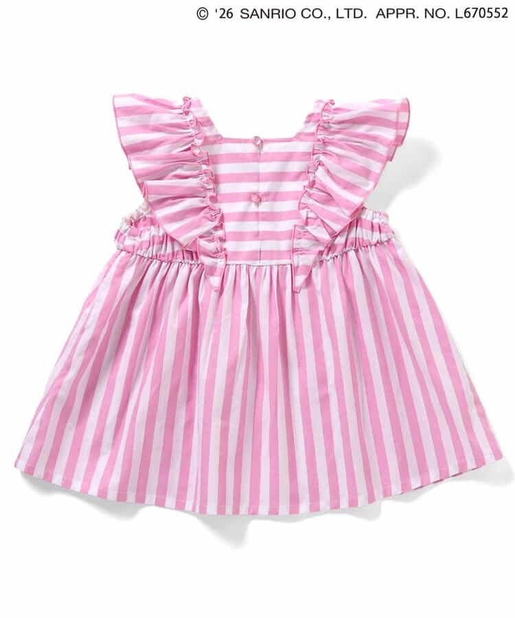 🇯🇵預訂 日本直送🇯🇵Apres les cours x Sanrio系列兩色人物刺繡蕾絲花卉荷葉邊條紋上衣