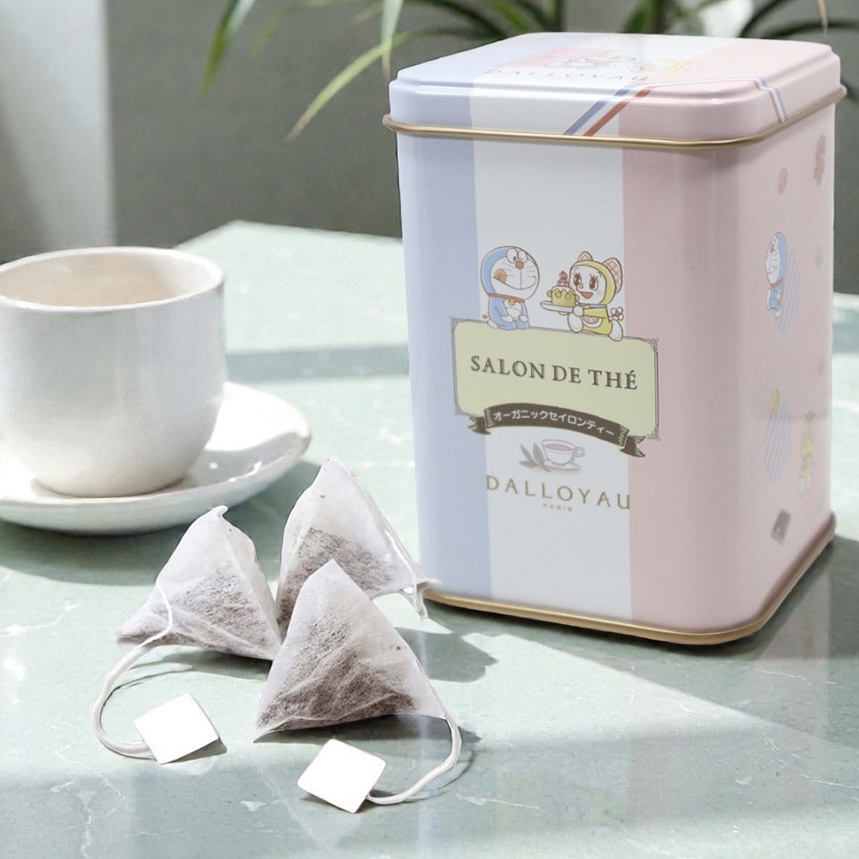 [訂購] 多啦A夢Dalloyau茶包 鐵罐裝(有機錫蘭茶)