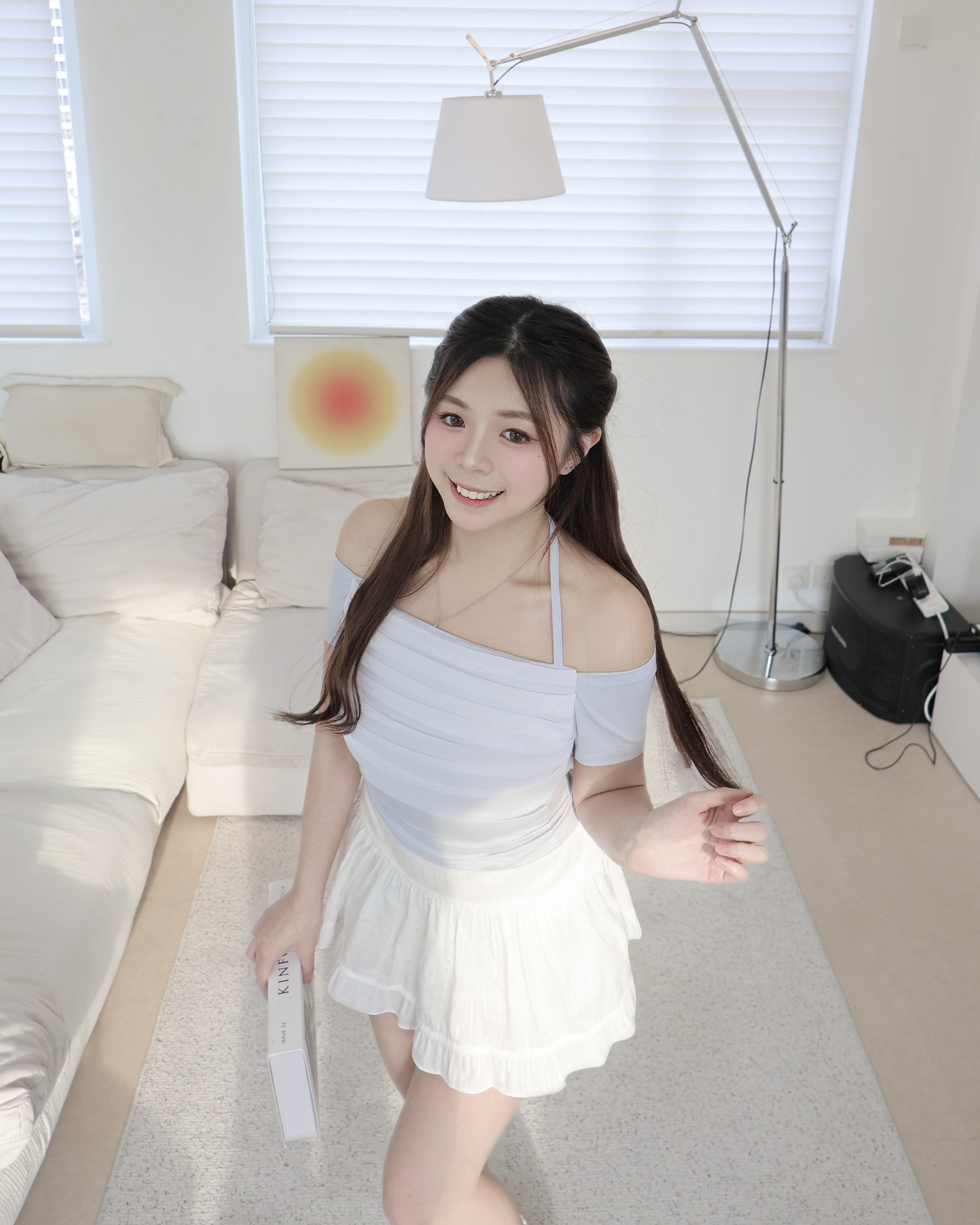 【 必入！查詢量超高🪡🩵 | 層層夢幻透紗～♡仙氣度飆升！美色親膚掛頸上衣🫧💜 】 My Dream Sheer Layer Top(三色入)