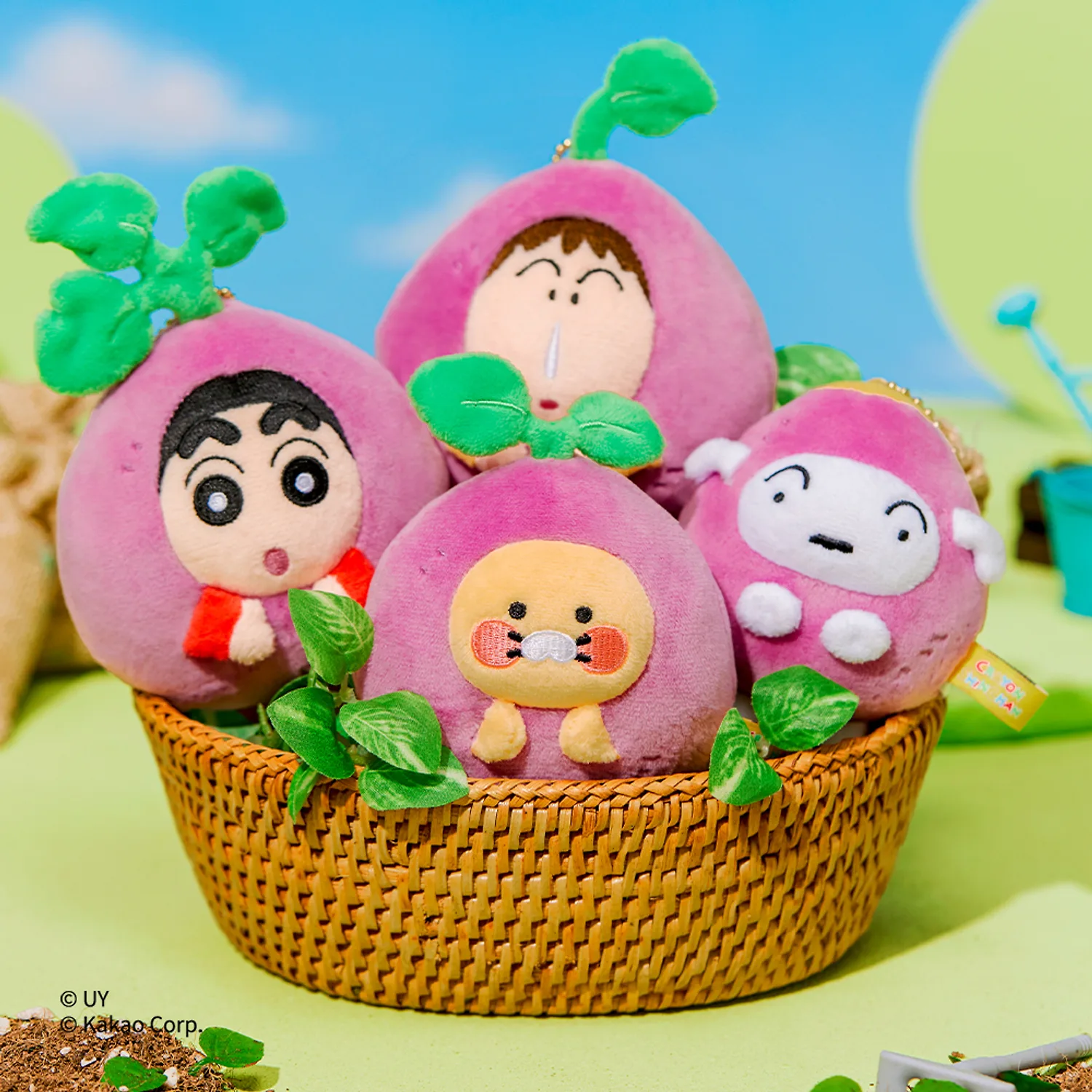 Kakao Friends × 蠟筆小新 聯乘系列｜蕃薯Keyring公仔Set (1套4隻)