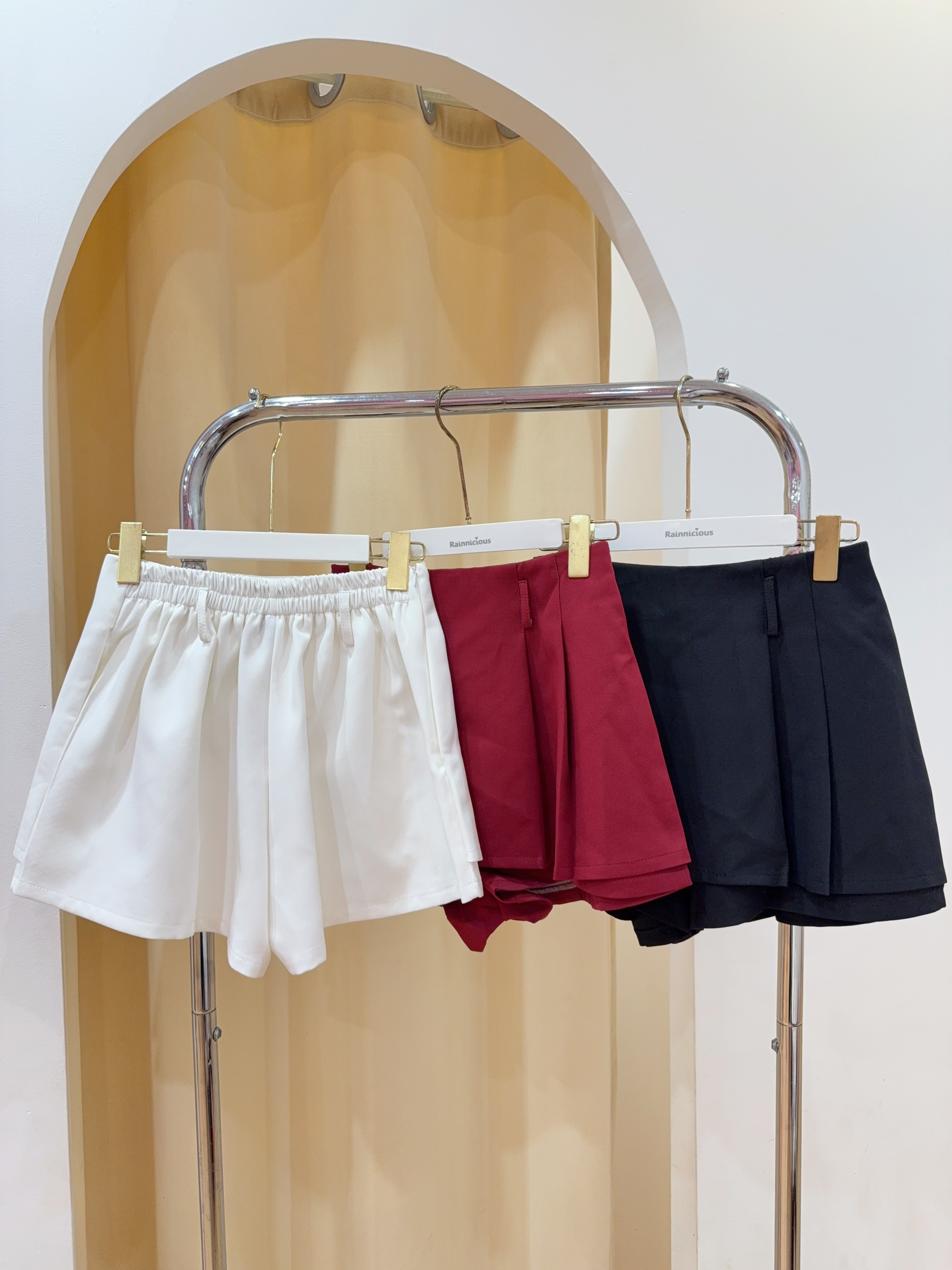 西装百褶半身裤裙 R2929