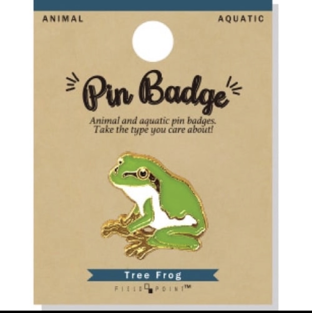 animal pin badge - tree frog
