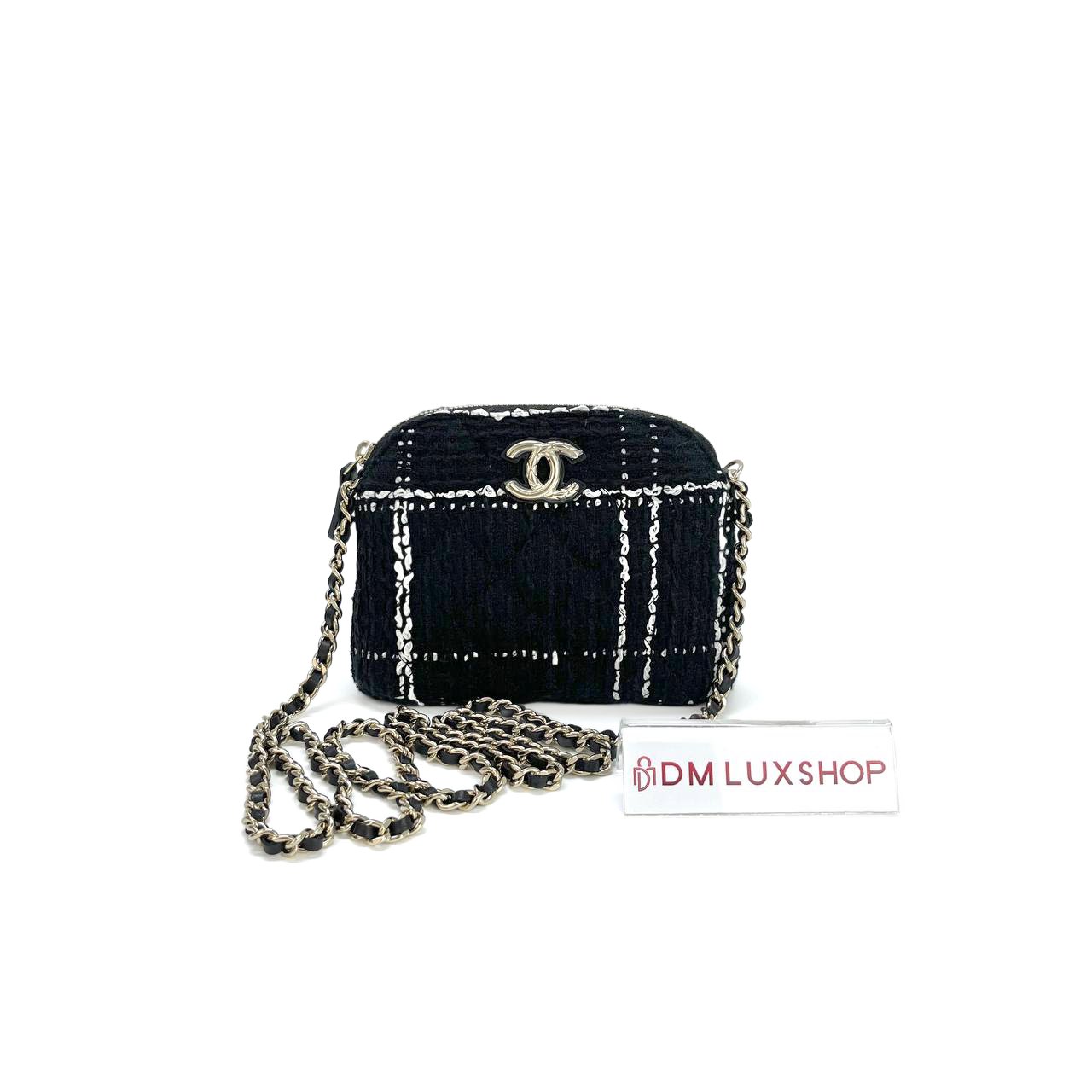 Chanel Tweed VIP Gift Crossbody Bag GHW (Microchip)