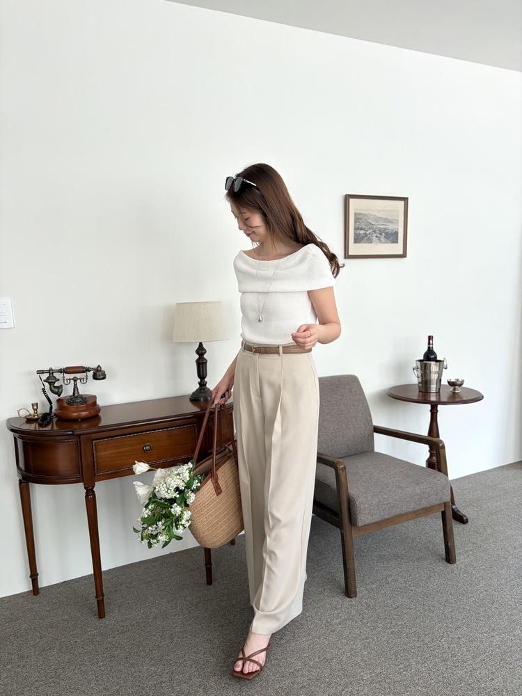 Linen Off Shoulder Top (White)