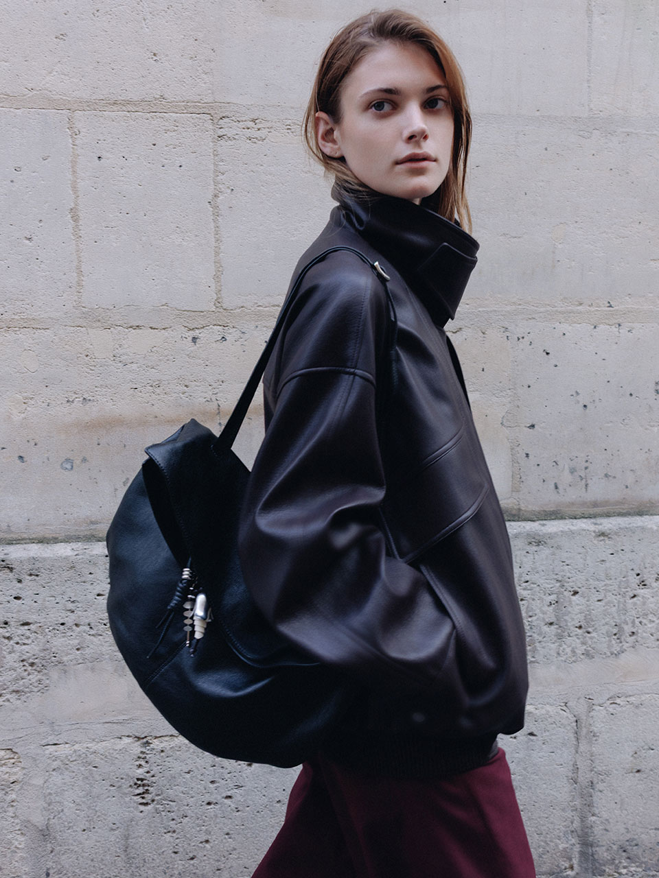 LOEUVRE Sac de Arche Shoulder Large 復古編織流蘇大容量皮革肩背包