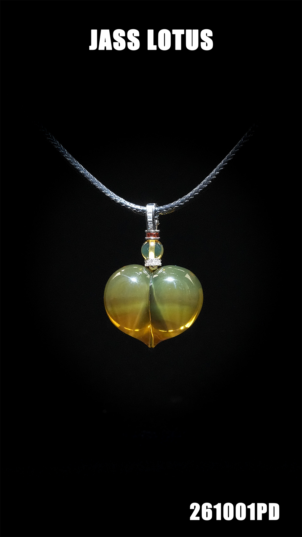 緬甸天然琥珀高品淨水綠茶珀愛心吊墜