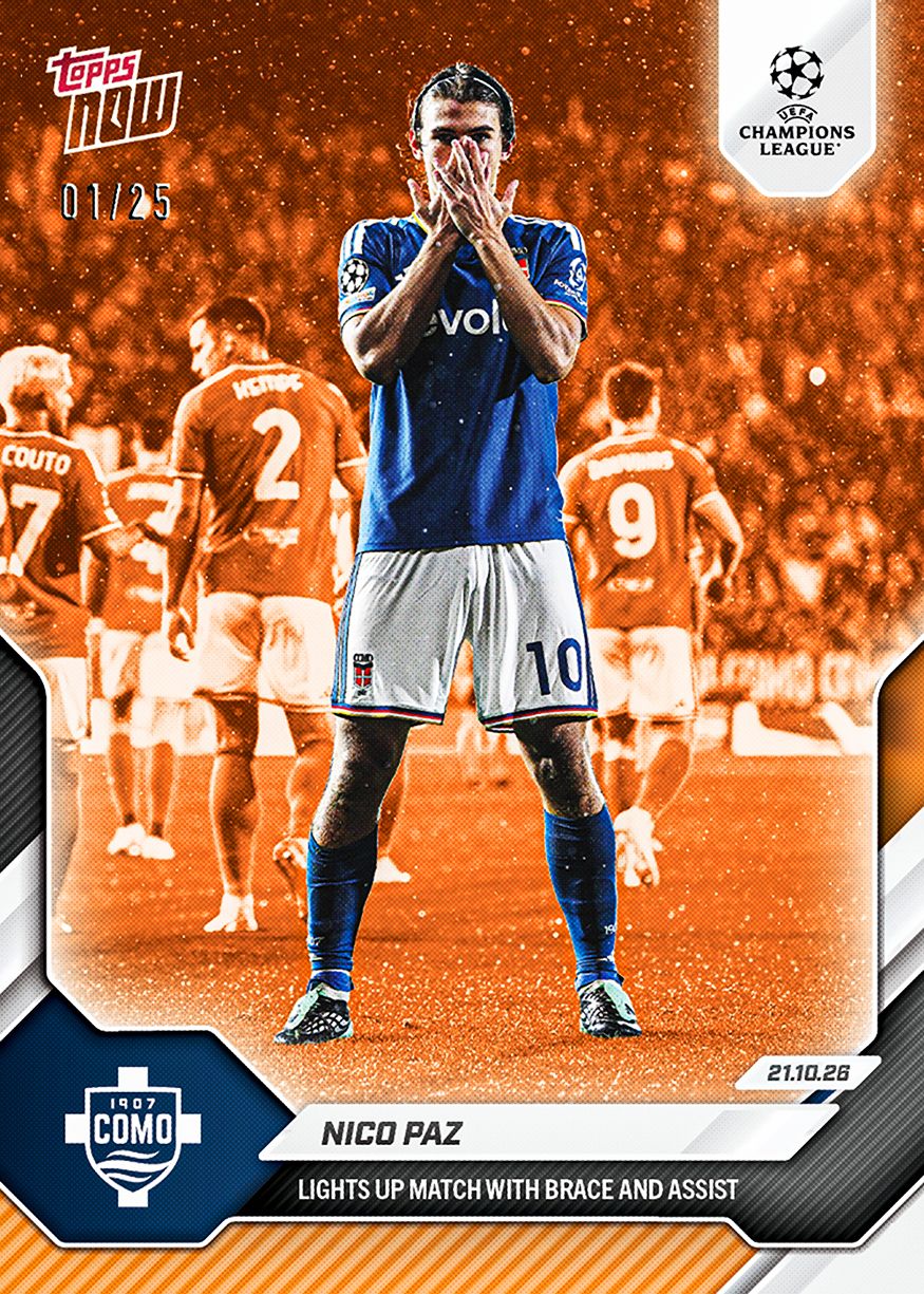 Nico Paz - 2026-27 UCL Topps NOW® #41 歐聯兩球一助攻【團購】