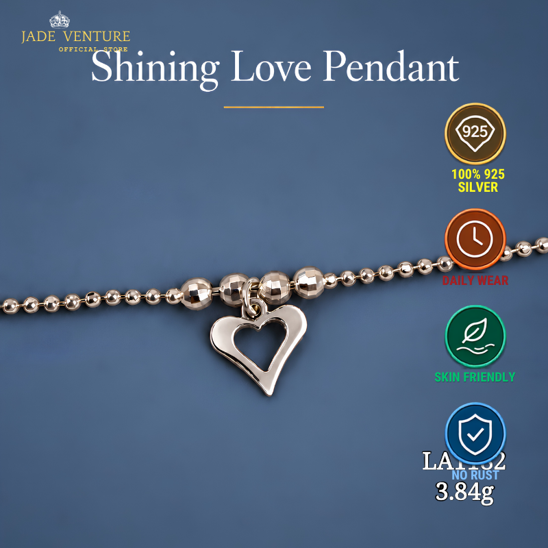 LA1182 Heart Pendant Beads Chain
