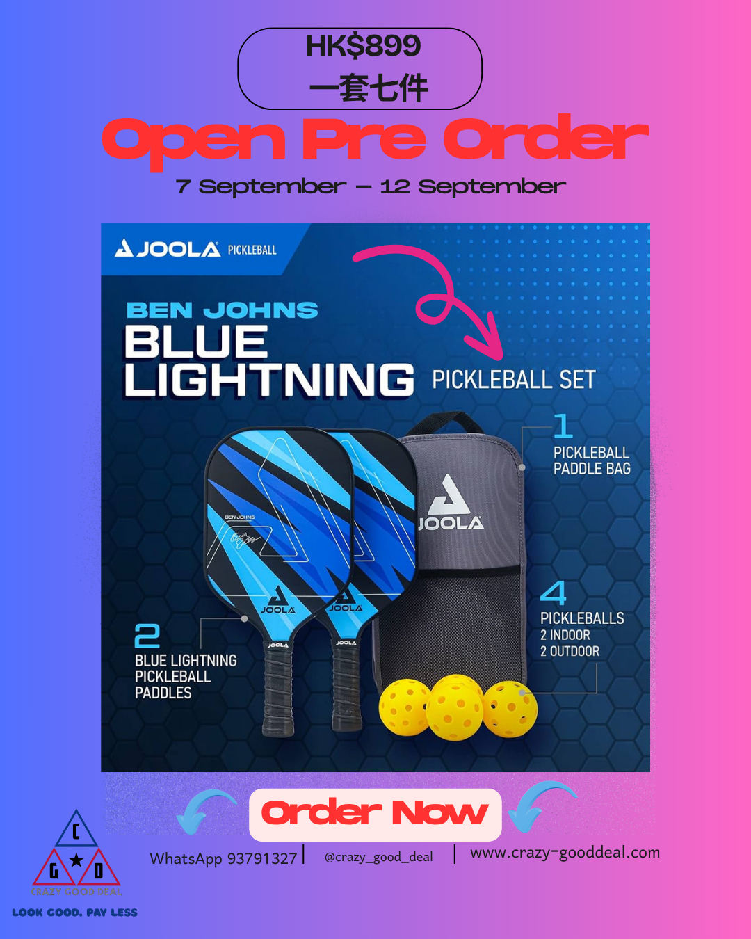 JOOLA Pickleball Set (預購）