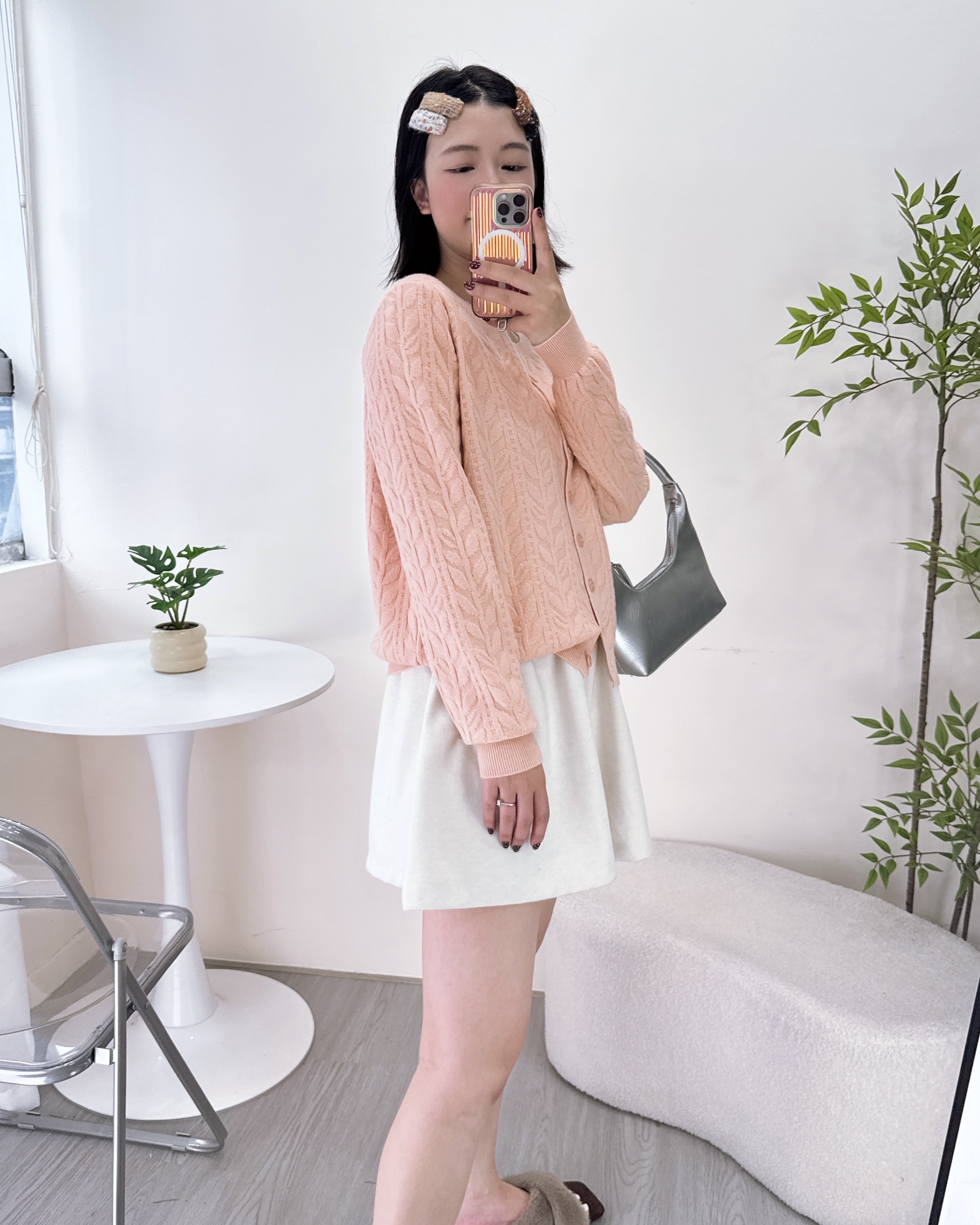 親膚棉花糖花紋針織上衣/外套 3色