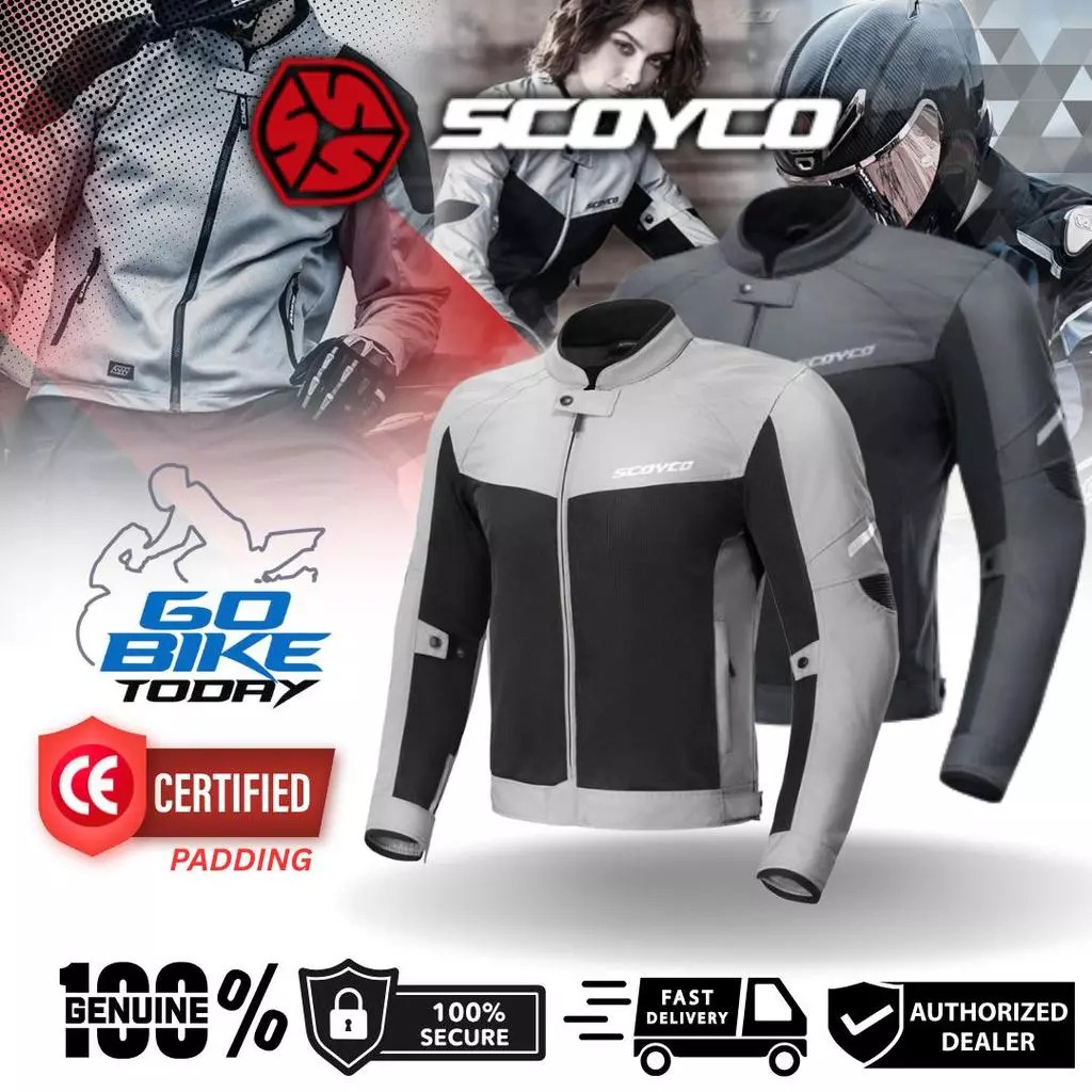 SCOYCO JK118 Motorcycle Riding Jacket Men | CE Protector | Touring Racing Jaket Motor Lelaki