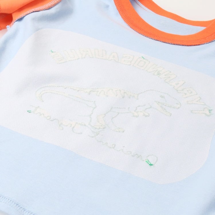 🆕【⭐訂購⭐】 🌀汽車/恐龍刺繡 拼色袖 短袖 tee［2款選］🌀[ELGA-0023][260805]