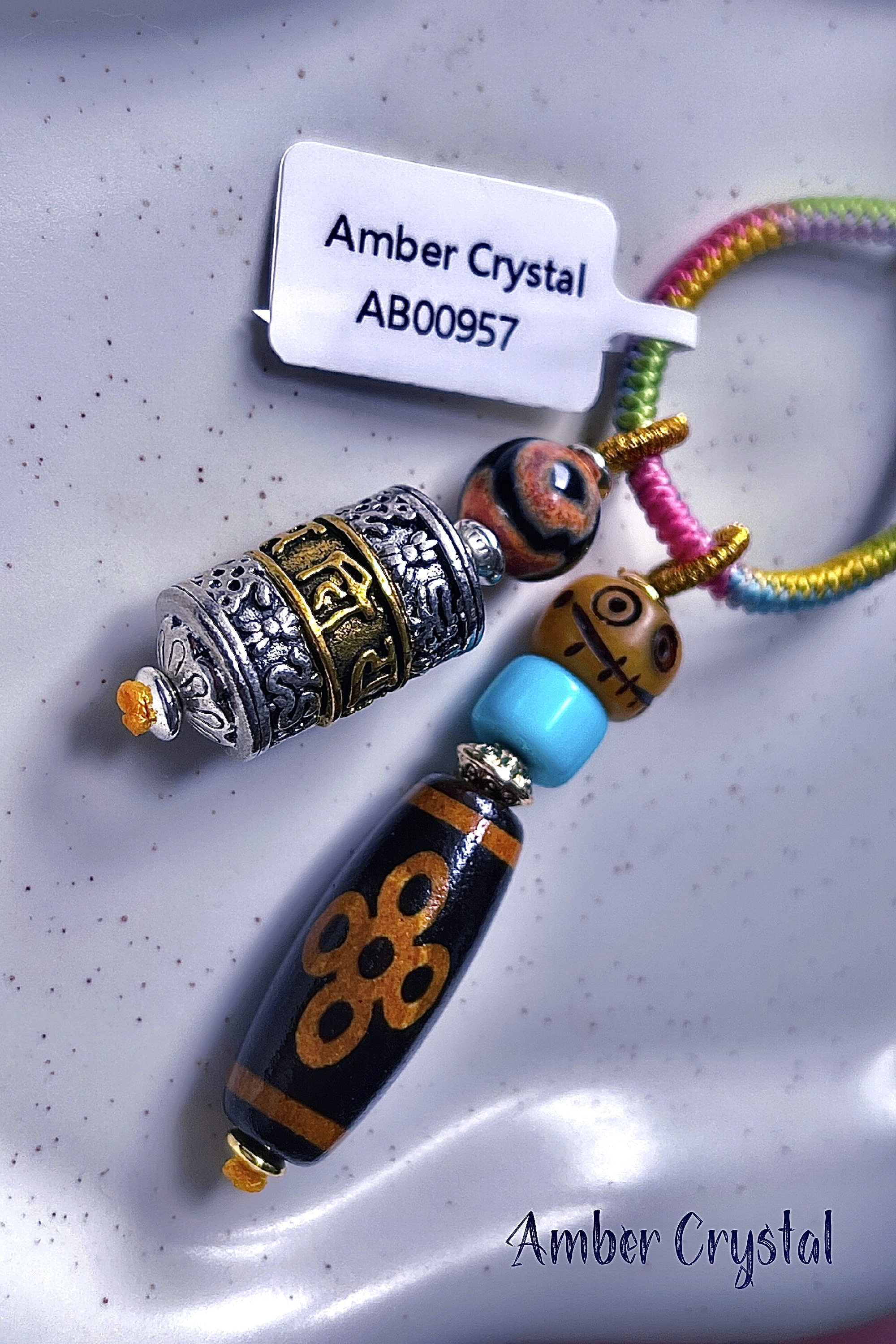 五眼閃電天珠 六字真言