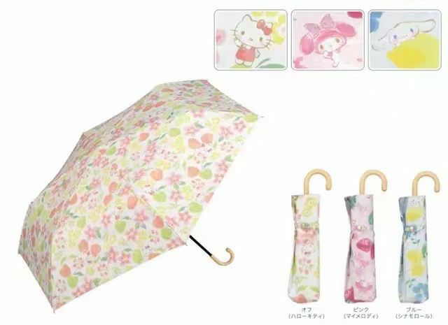日本Wpc X Sanrio 遮光UV CUT雨晴兼用折疊傘 -1把 現貨 - 1