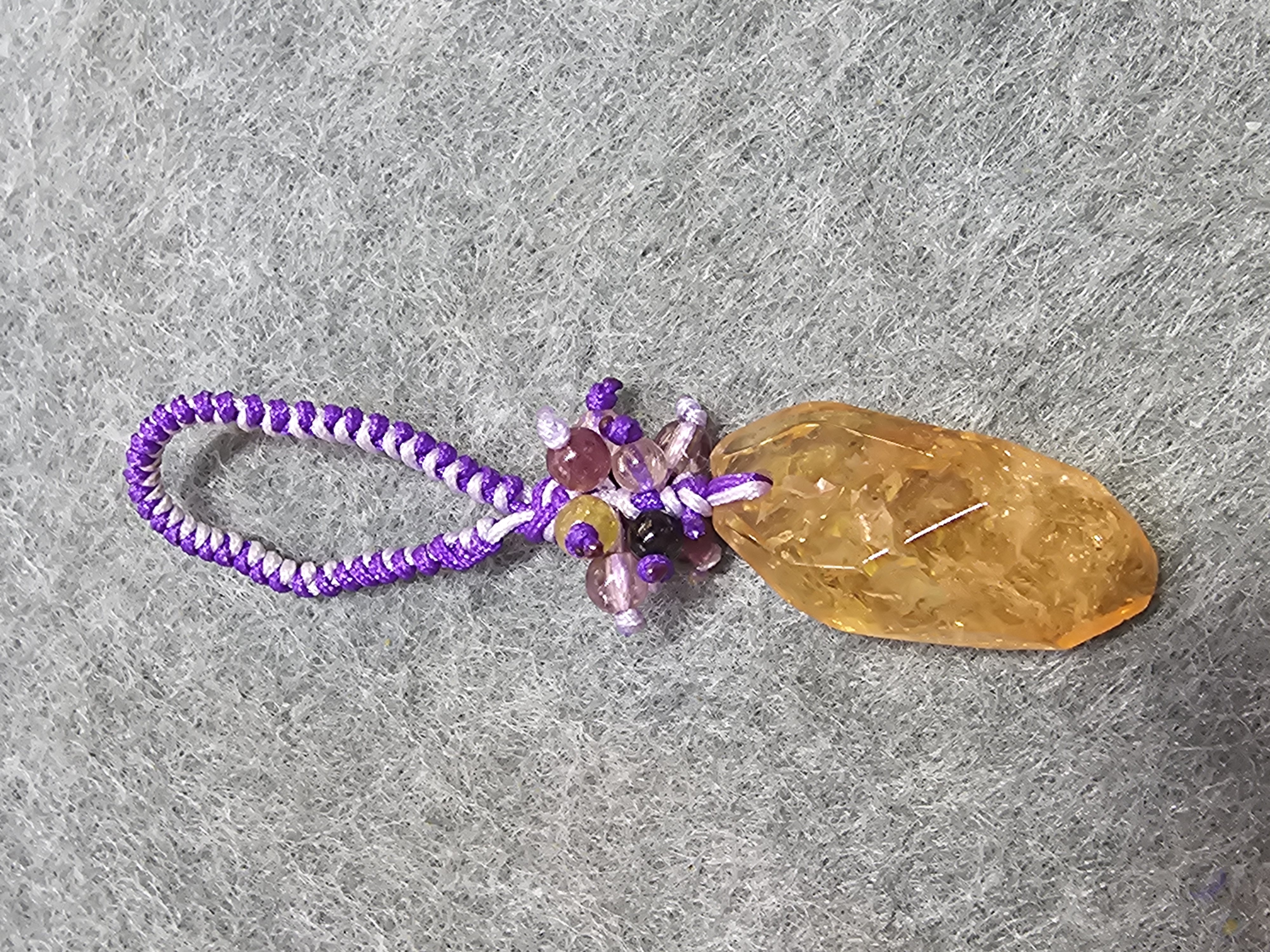 黃水晶原石吊飾