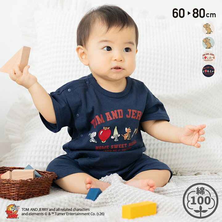 🇯🇵預訂 日本直送🇯🇵Tom & Jerry四色人物印花短袖連身服
