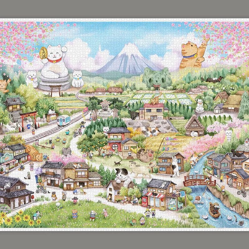 📦訂購 台灣代購 特裝限定 YUKAN 招財貓村莊 8000片 拼圖