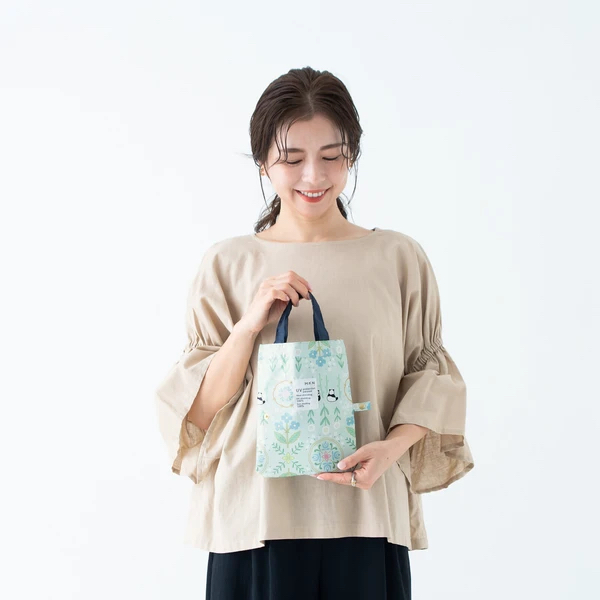 日本花文樣50cm熊貓輕量迷你傘