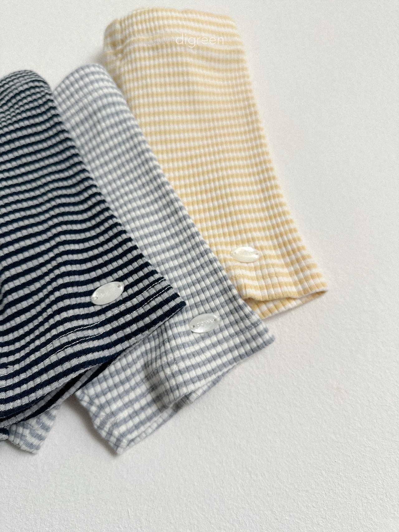 Digreen | stripe Leggings(Yellow/Light Grey 90-100)