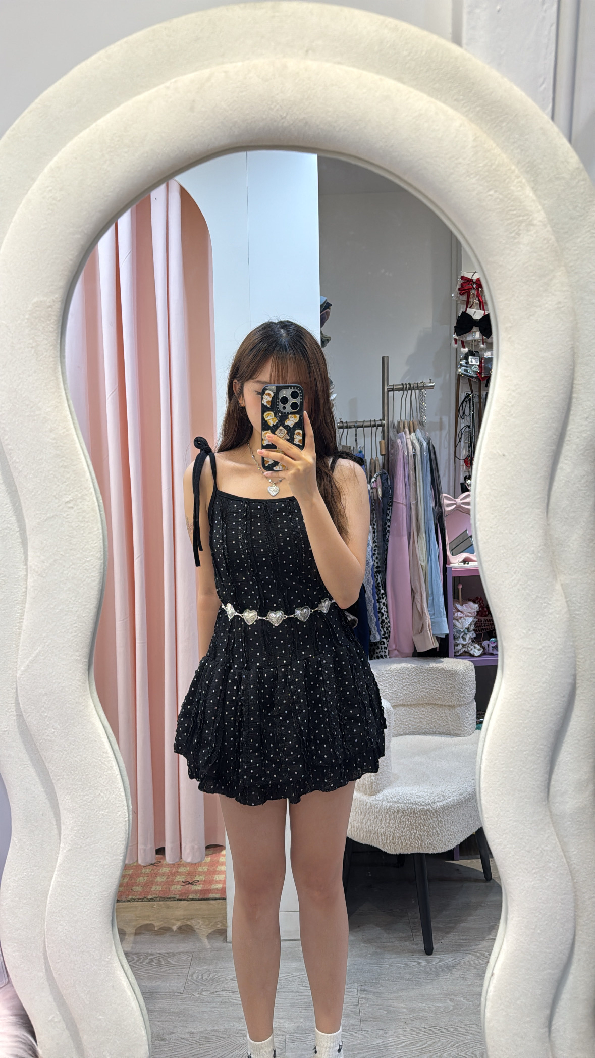 韓國波點ops綁帶兩用外撘