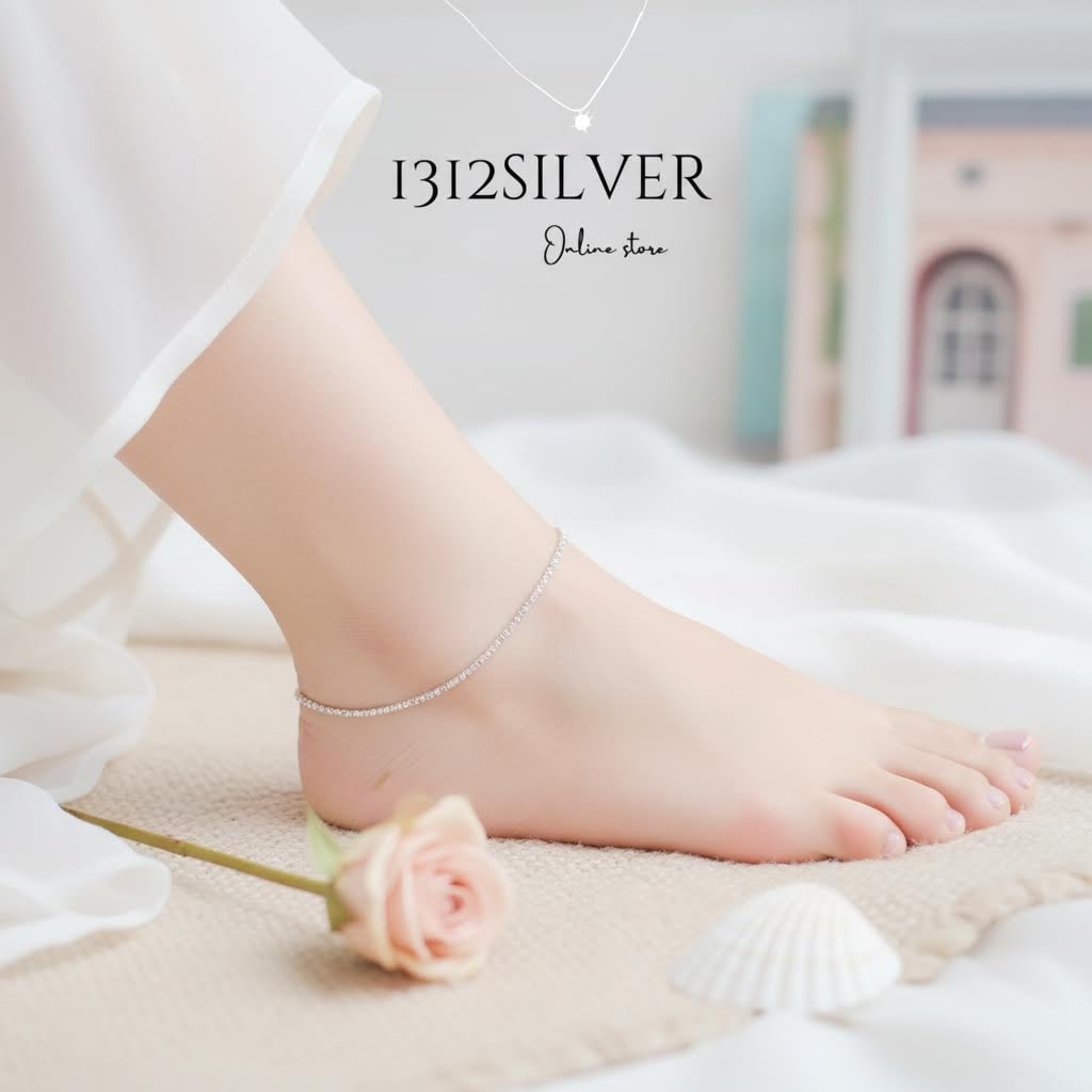 S925 - *MF0001* Granular Silver Anklet