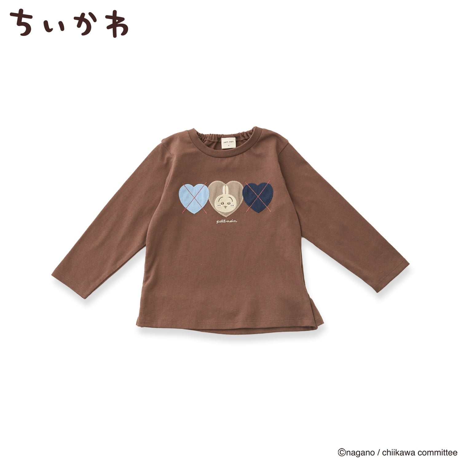 🆕【⭐訂購⭐】日本直送 🇯🇵🌀#Chiikawa 刺繡圖案 菱形格紋 長袖Tee［4款選］🌀 [ELIA-0092][261013]