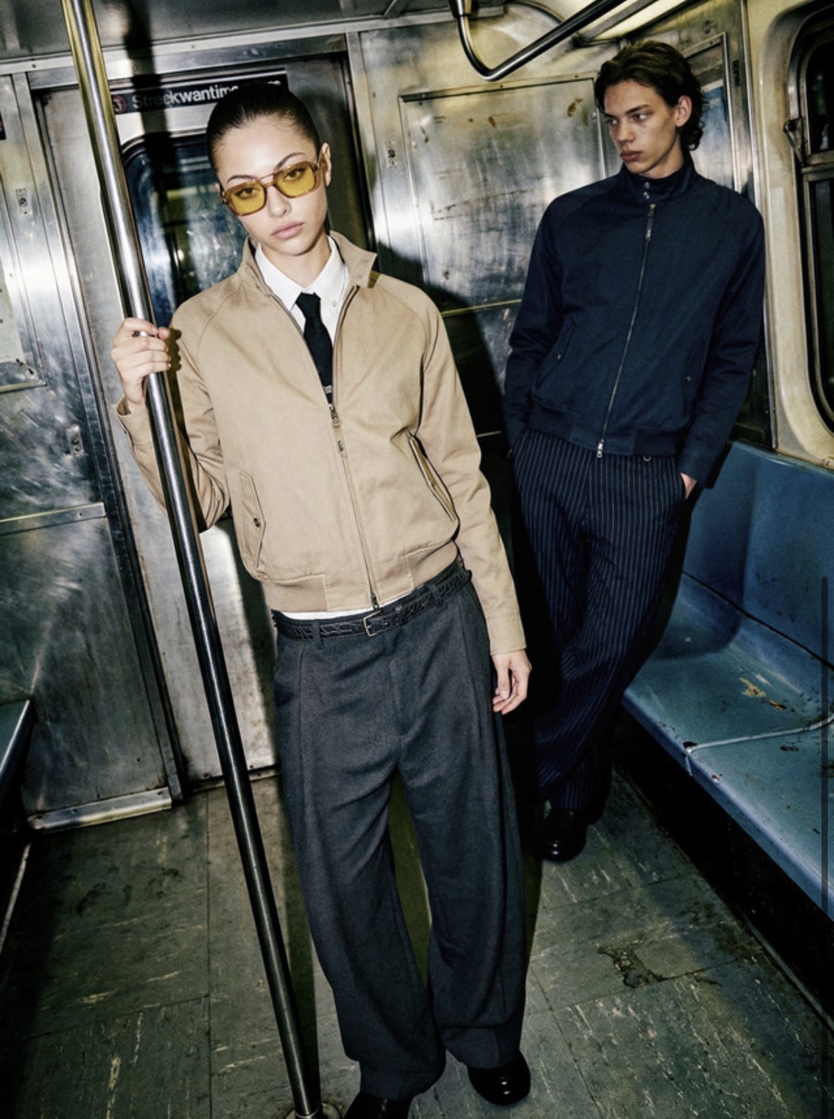 BADBLOOD [w-jkt26-038] Contour Trench High-Neck Bomber Jacket - Beige