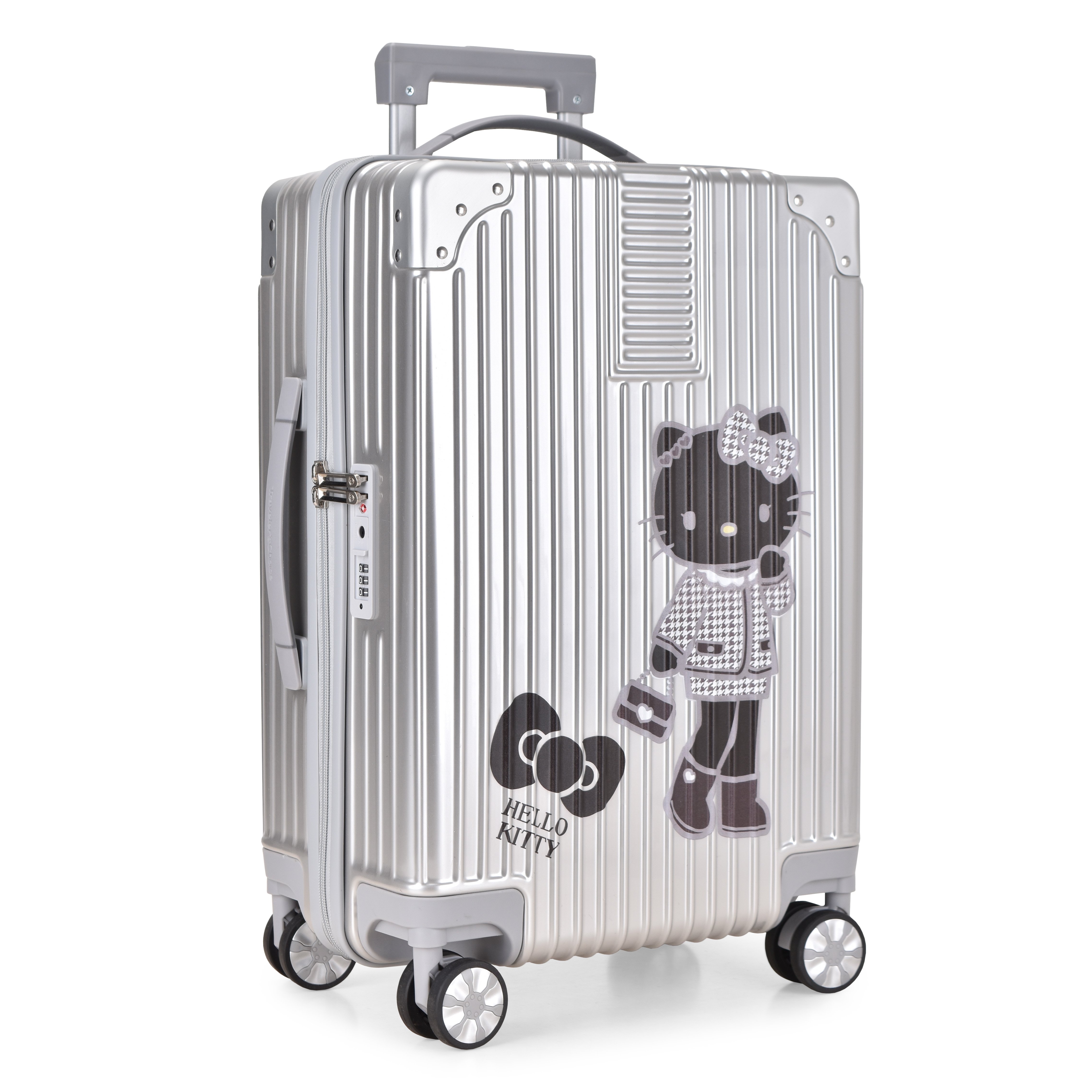 （約6月尾到貨）🇹🇼台灣超商限定 限量長腿Kitty 限量 Traveler's Choice 21 吋線條防撞行李箱💕