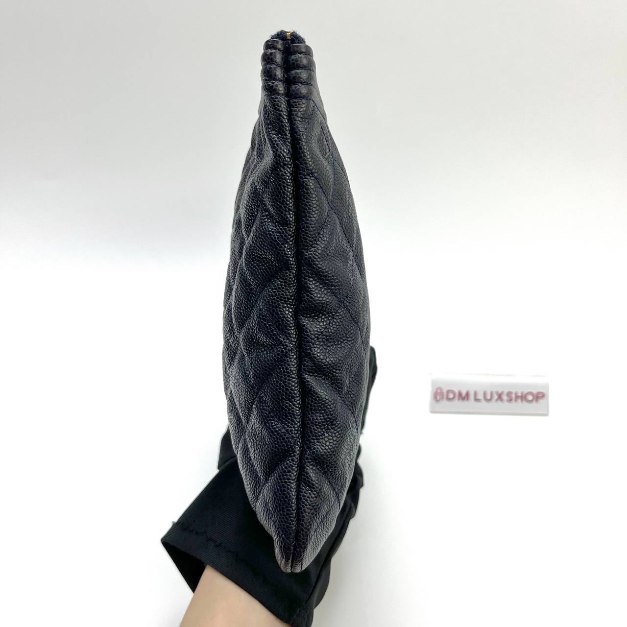 Chanel Navy Blue Caviar Boy OCase GHW (Serial 25)