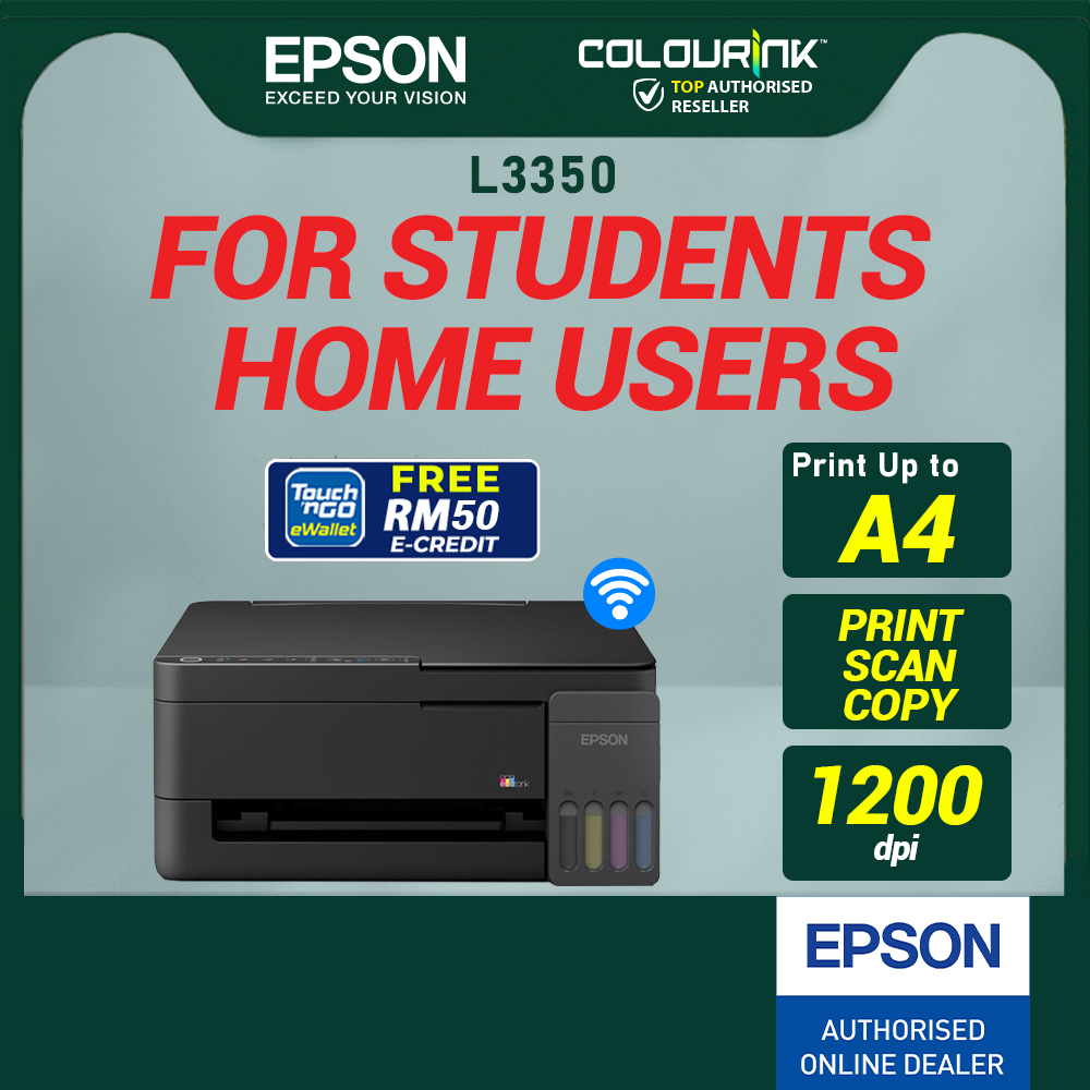 Epson L3350 L3550 A4 3-in-1 Refill Ink Tank Wi-Fi Printer with Original Ink Bottle similar T420w T520w L3150 G3020 L3156