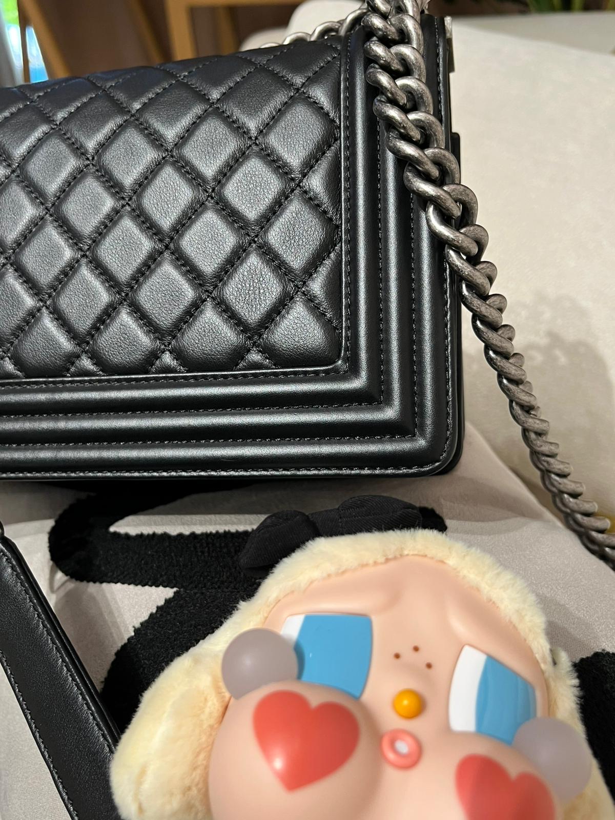 Chanel boy 25cm A67086 黑色復古銀扣 100%Authentic,98%new ✅專門店收據✅29card✅dust bag✅box