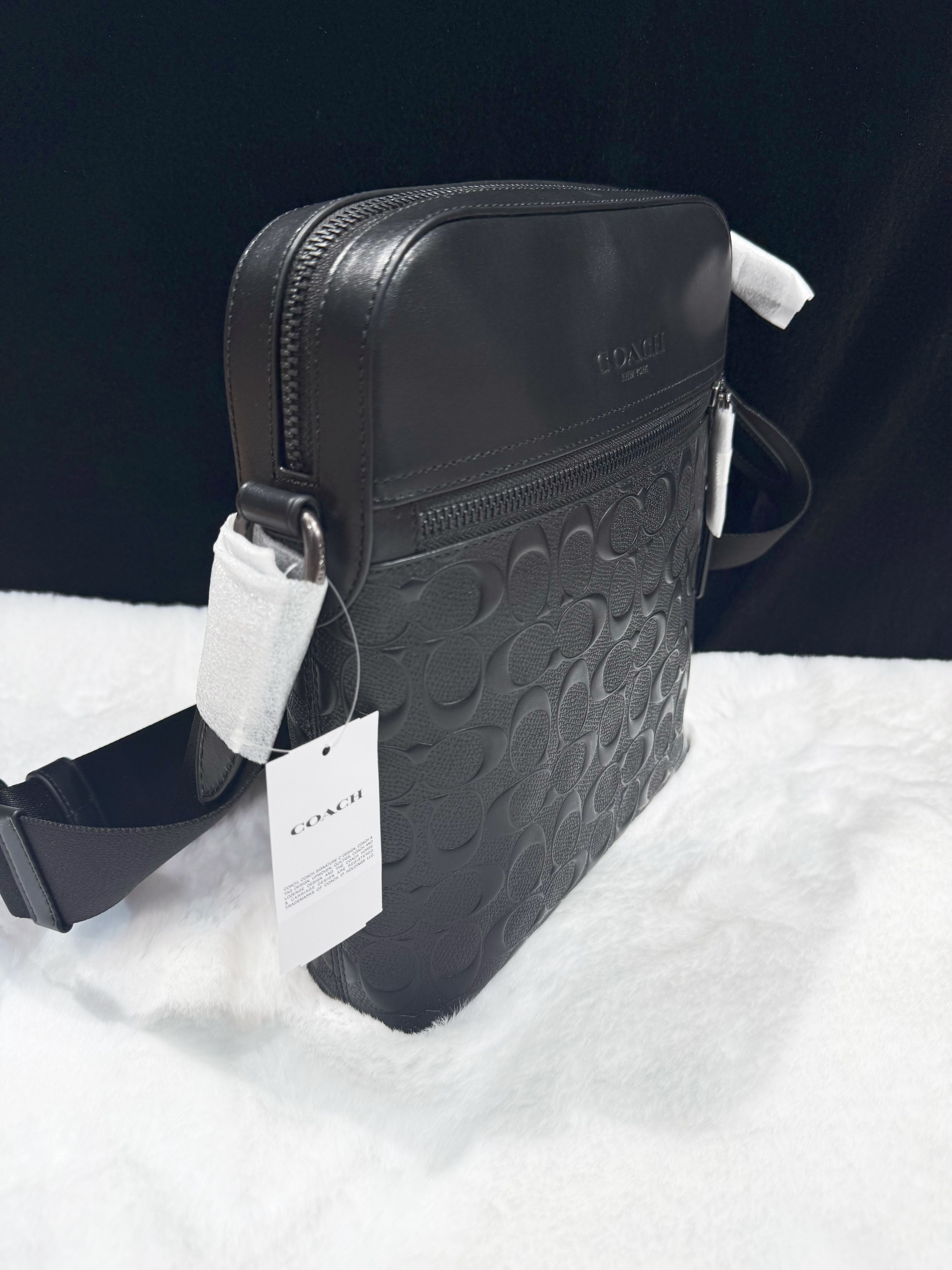 Coach flight bag blk/sleather