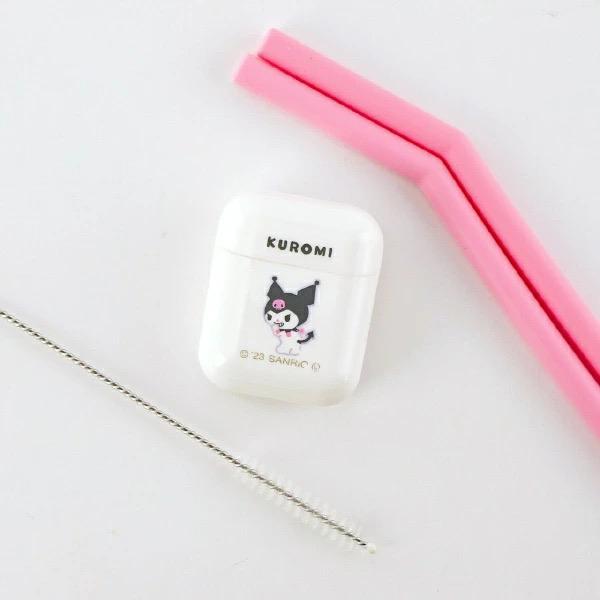 日本直送 🇯🇵 - 可重複折疊矽膠環保吸管2支入 (附收納盒)