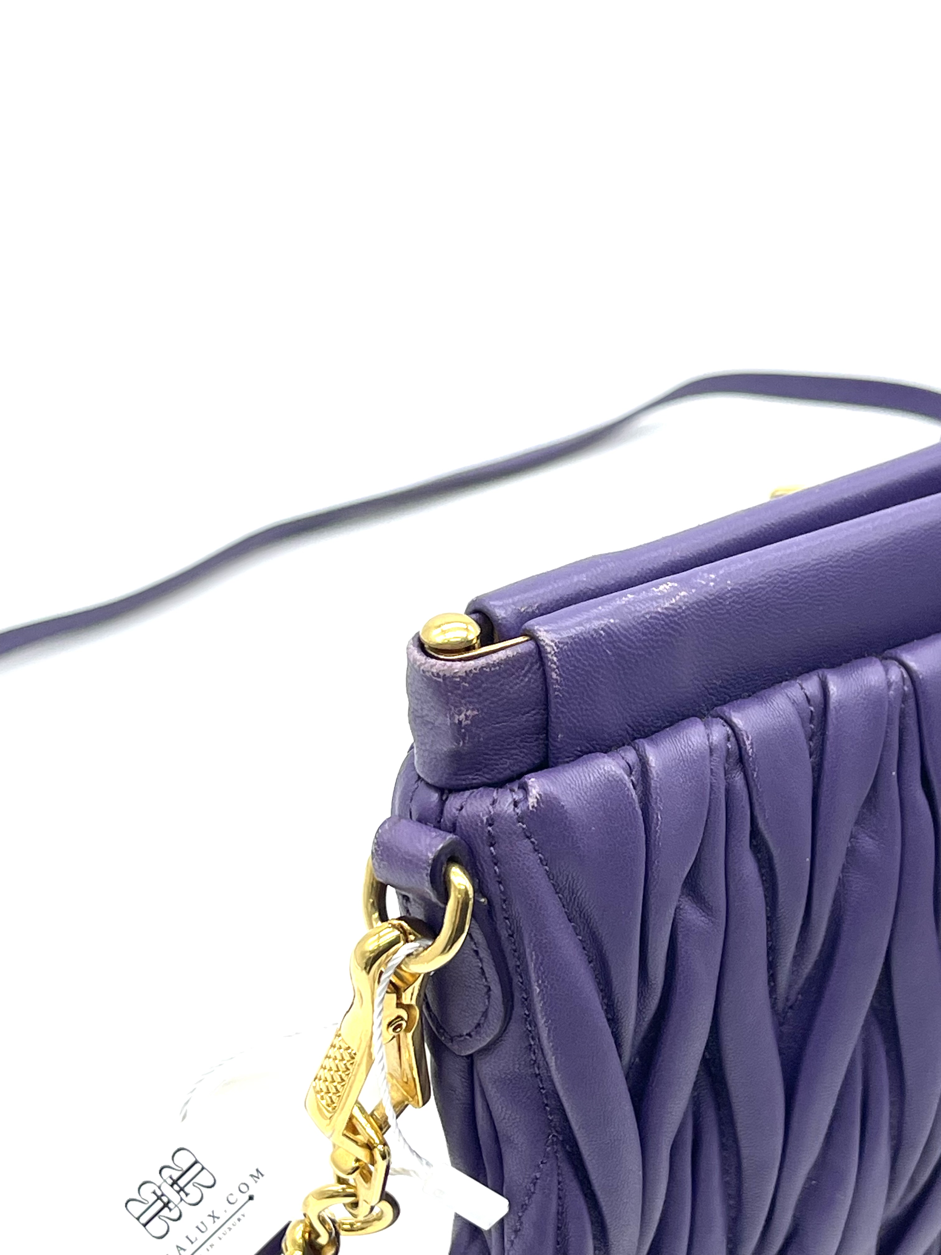Pre-Owned MIU MIU Purple in Leather / Product Code: 26043012
