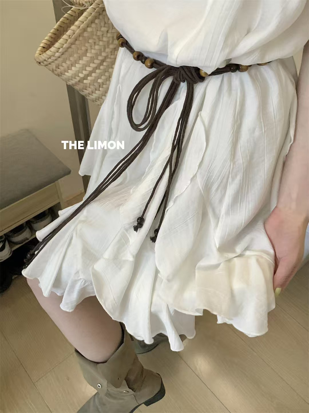 4270 “Coquette White Slip Dress”白月光度假吊带裙