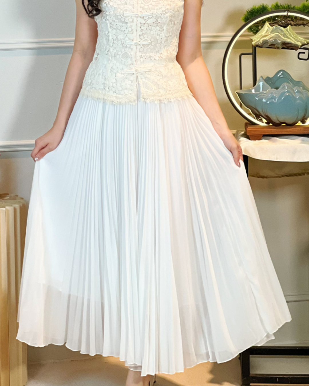 5104 Quintina Pleated A Line Skirt 