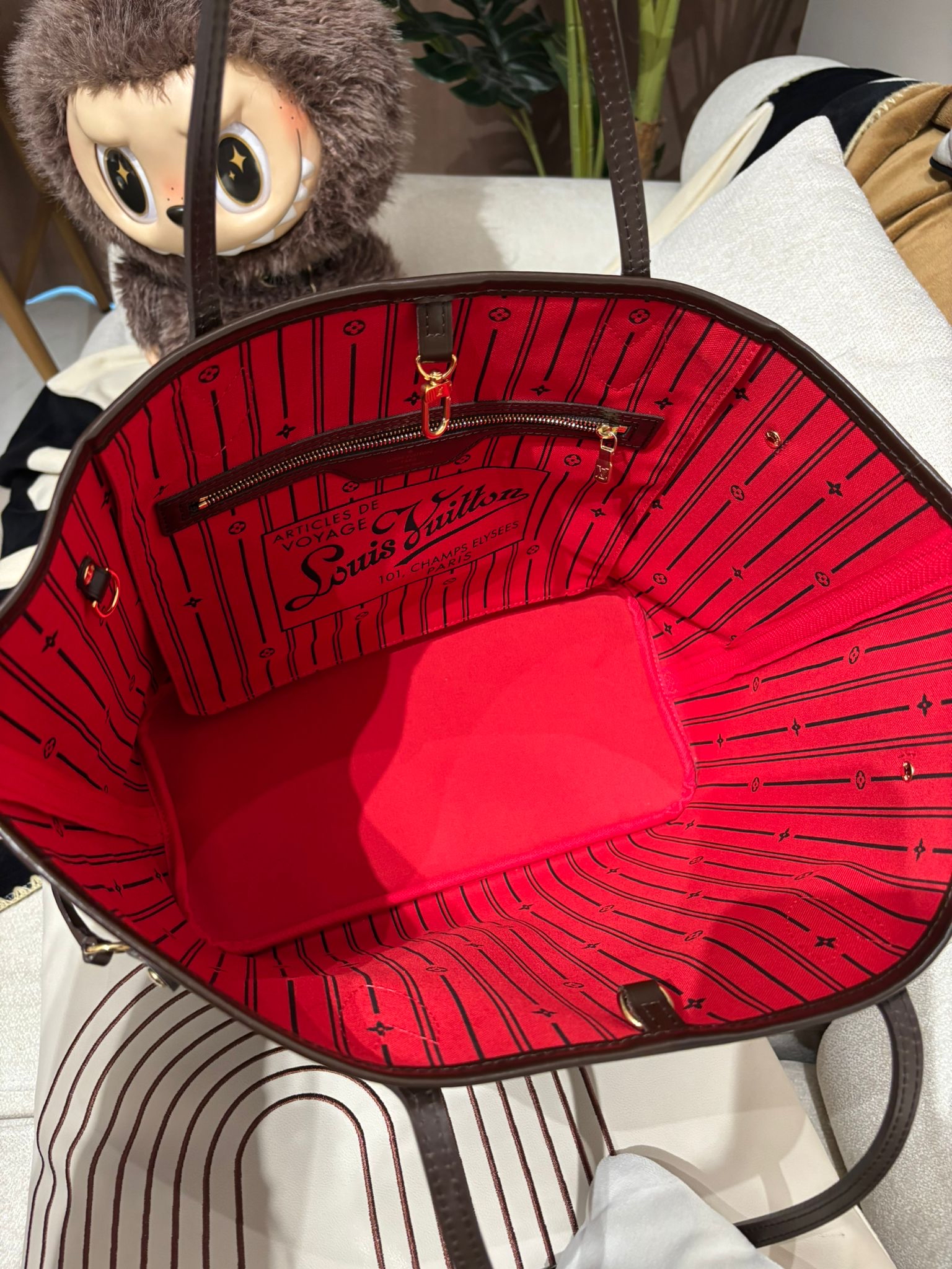 LV Neverfull MM Damier 100%Authentic, 98%New ✅Dust bag