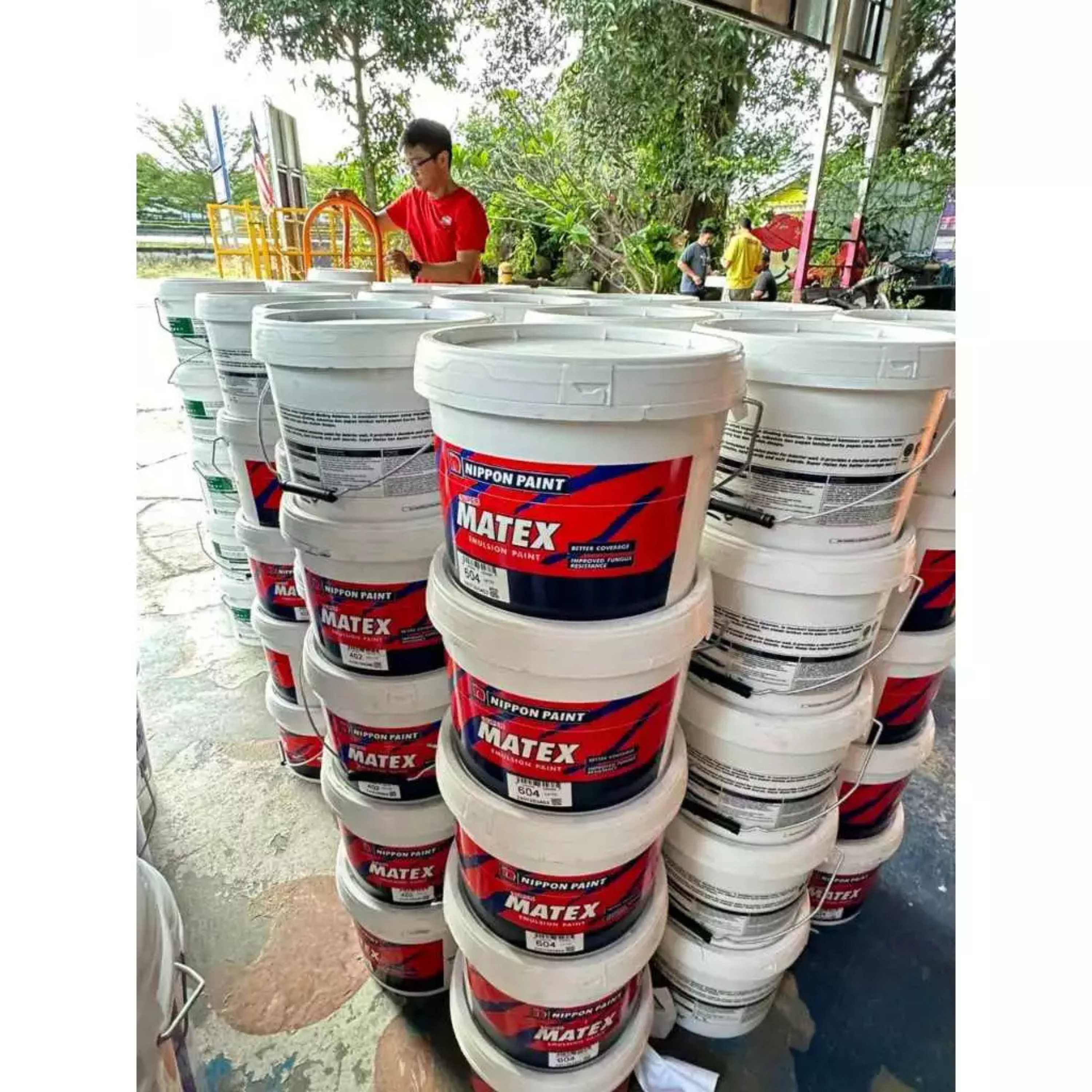 7L LATTE 604 NIPPON PAINT SUPER MATEX EMULSION INTERIOR MATT QUALITY PAINT KUASA PENUTUP YG CEMERLANG