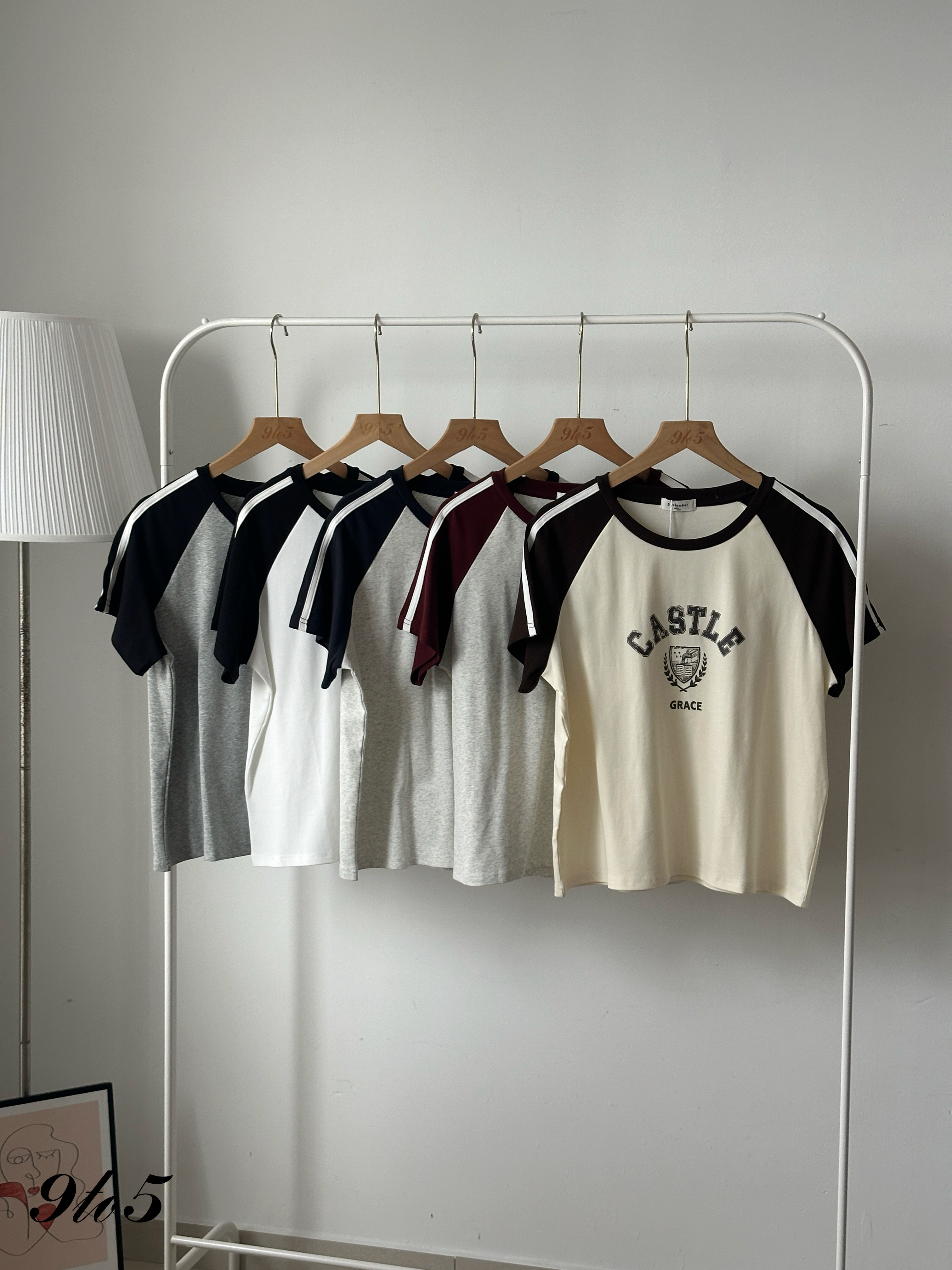 T4227 Contrast Raglan Sleeve Tee - 5 Colors 