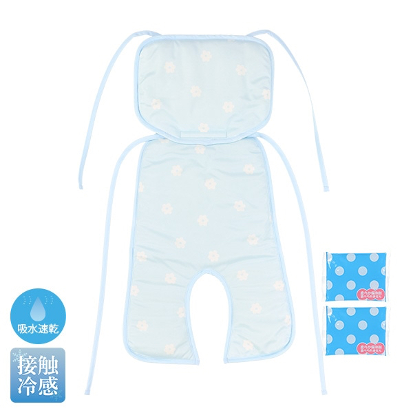 🇯🇵預訂 日本直送🇯🇵花朵印花網眼嬰兒車車墊附冷凍包